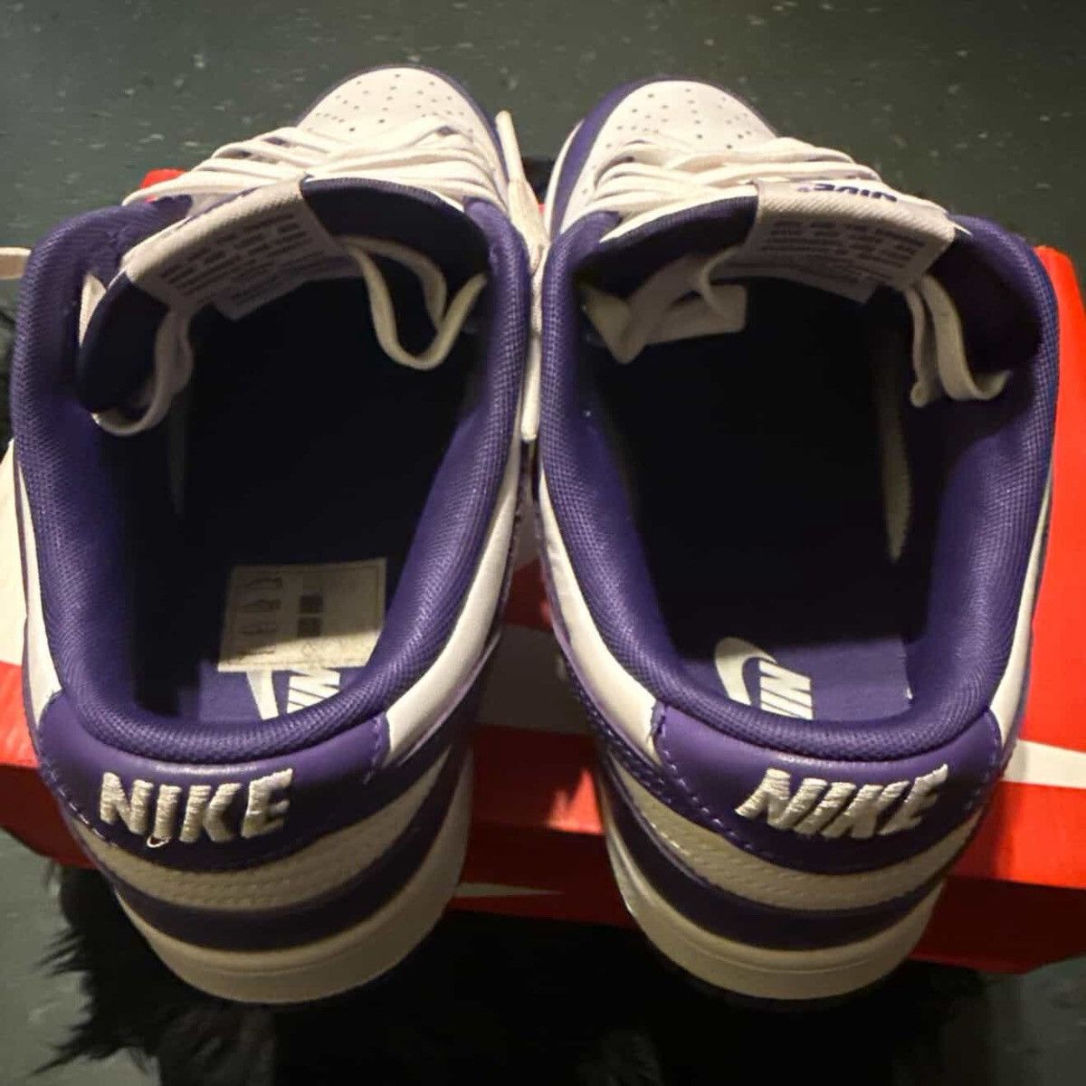 Nike Nike Dunk Low Retro Court Purple White 2022 Men’s Size 10.5 Size US 10.5 / EU 43-44 - 3 Thumbnail