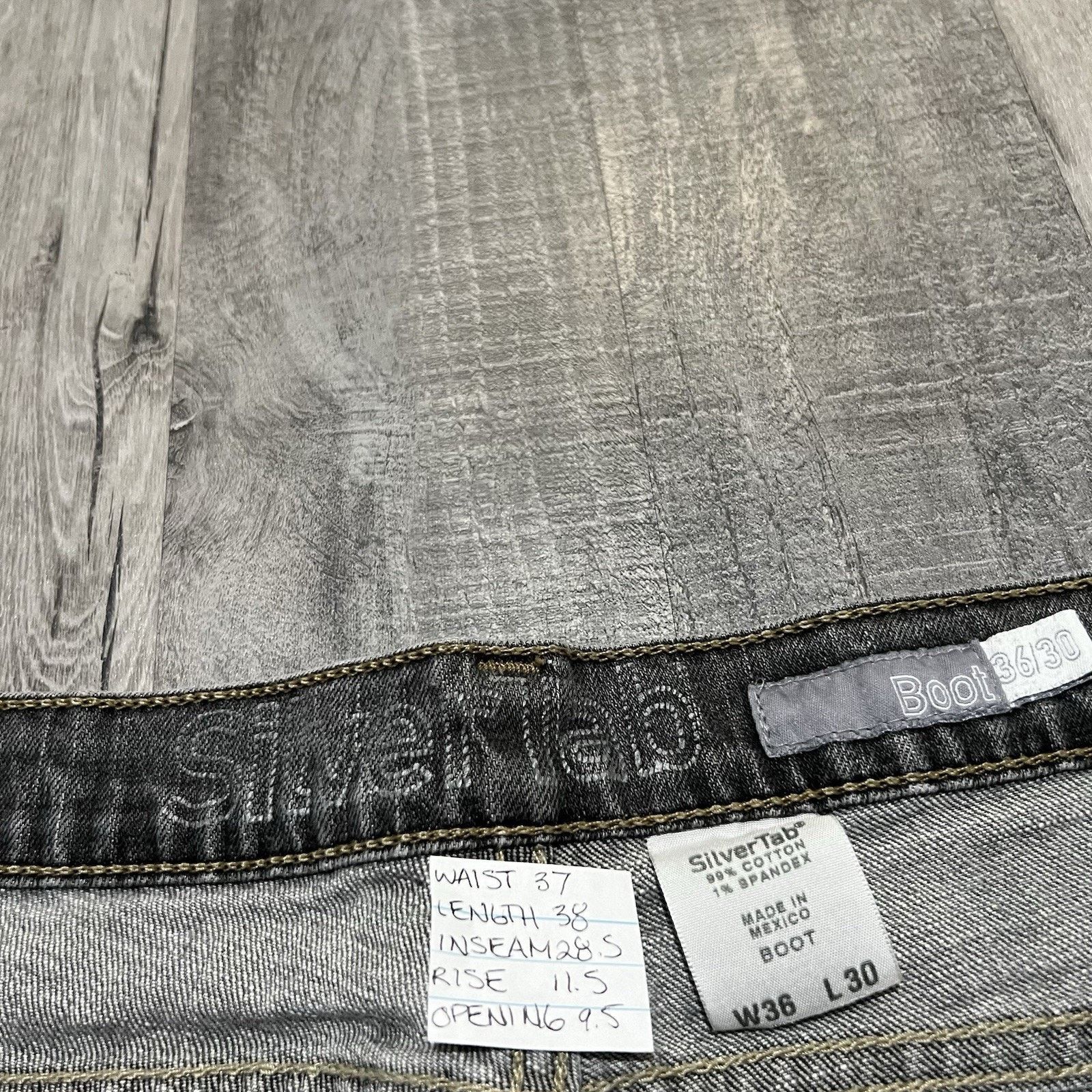 Levi's VTG Levis Silvertab Bootcut Jeans Grey Y2K Flared Size 36x30 Size US 36 / EU 52 - 6 Thumbnail