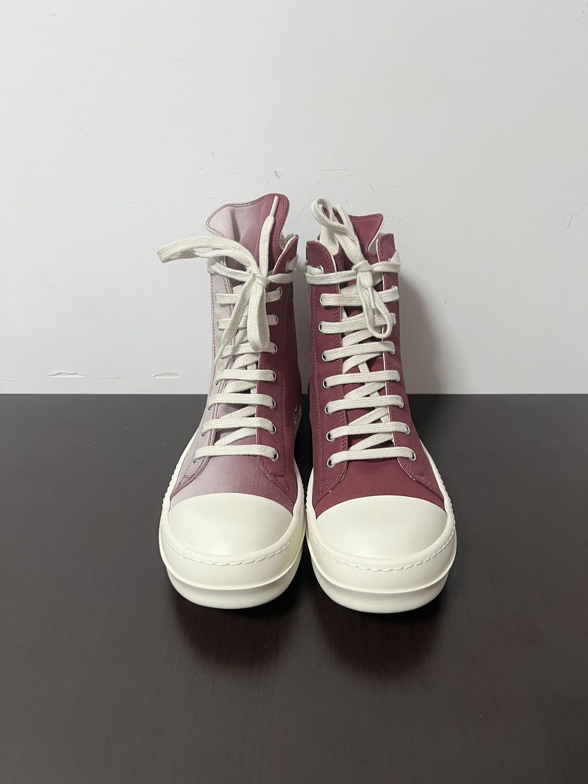Rick Owens Drkshdw Rick Owens FW19 Ramones Hightop Sneakers Gradient Pink Size US 8.5 / IT 38.5 - 3 Thumbnail