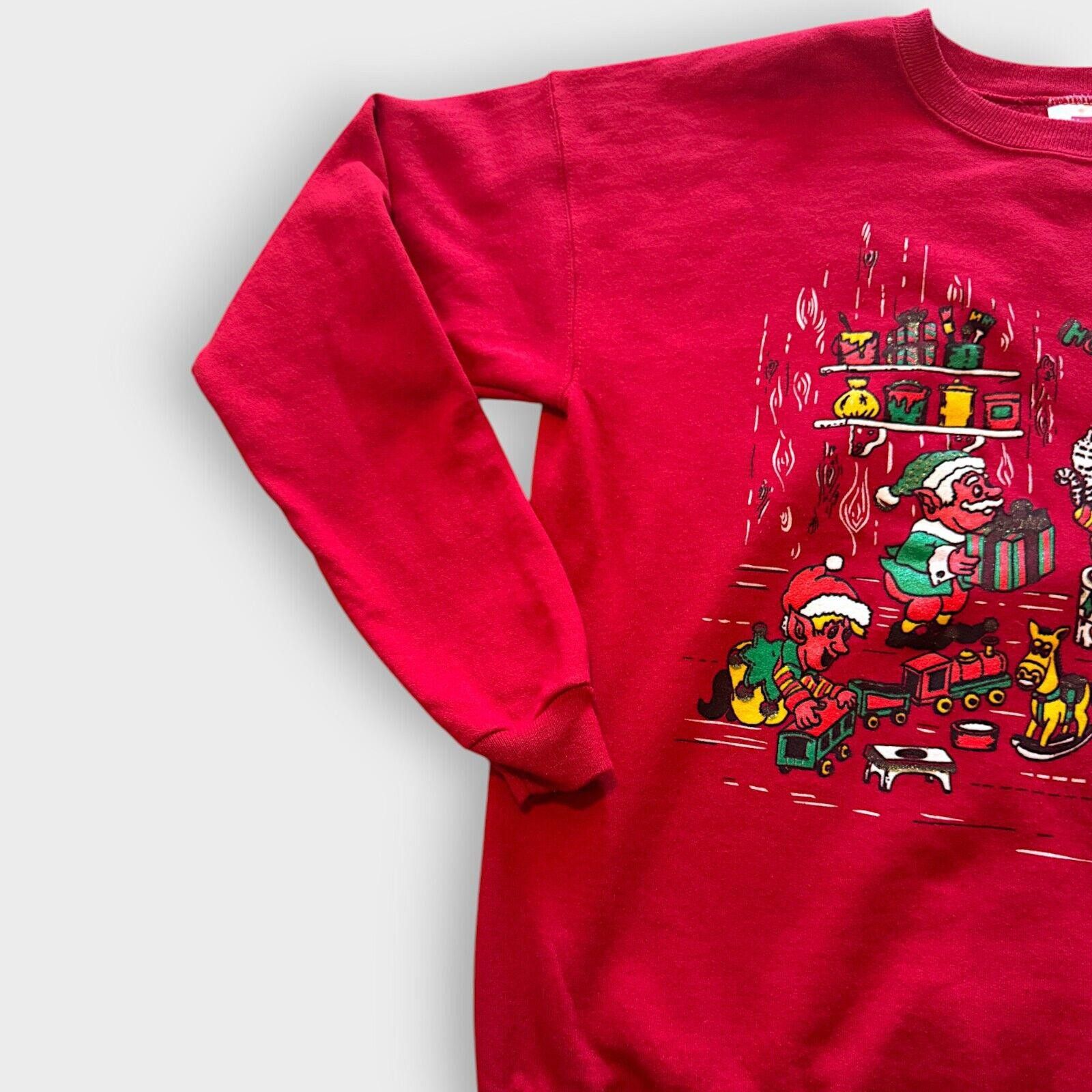 Hanes Vintage 90s Pullover Christmas Sweatshirt Hanes Santa Size M / US 6-8 / IT 42-44 - 4 Thumbnail