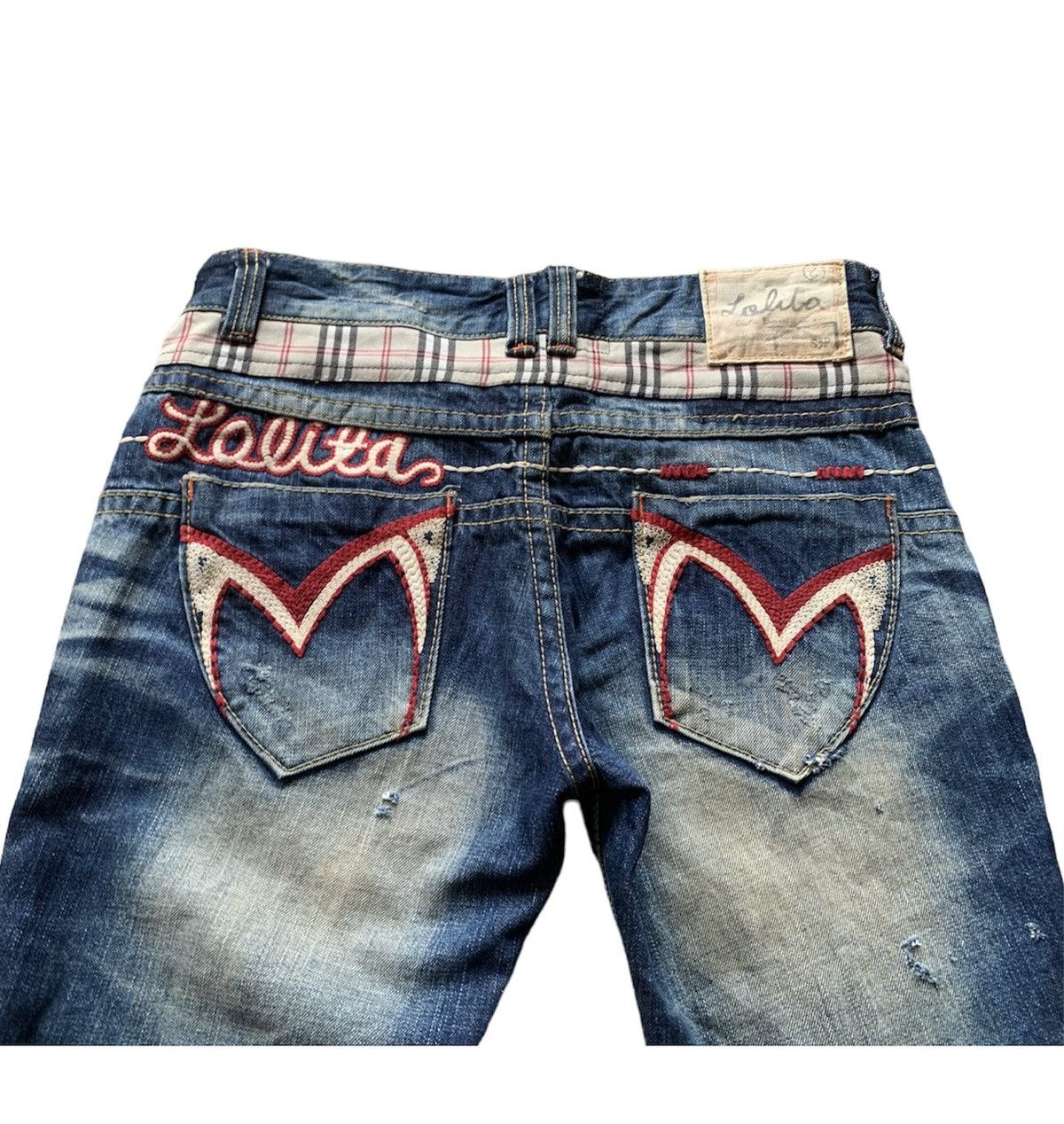 Japanese Brand FLARE LOLITA EMBROIDERY LOW RISE JEANS Size US 33 - 4 Thumbnail