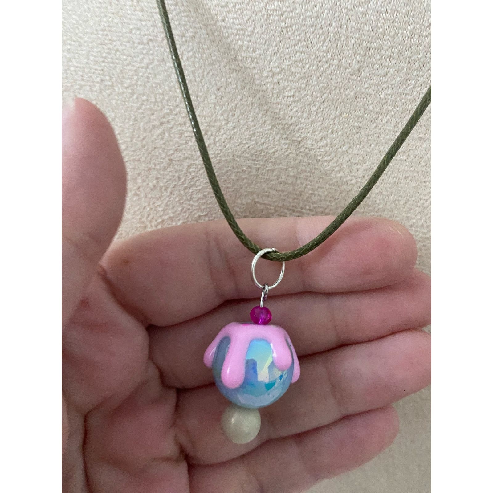 Handmade ice cream pendant necklace Size ONE SIZE - 3 Thumbnail