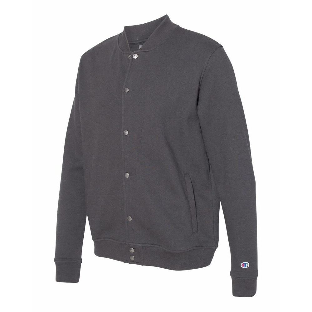 Champion Champio Medium Charcoal Gray SnapUp Athletic Bomber Jacket Size US S / EU 44-46 / 1 - 3 Thumbnail