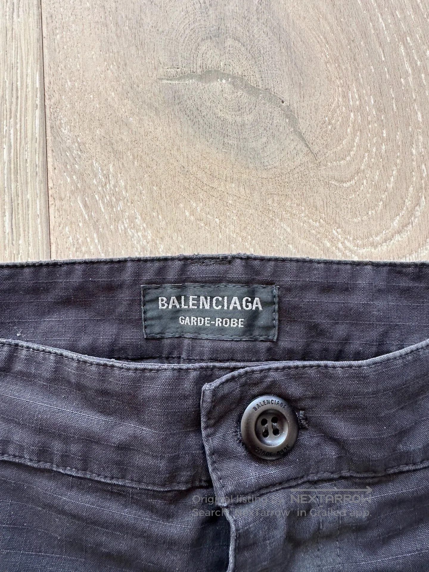 Balenciaga Black Distressed Cargo Pants Size 32. Size US 32 / EU 48 - 4 Thumbnail