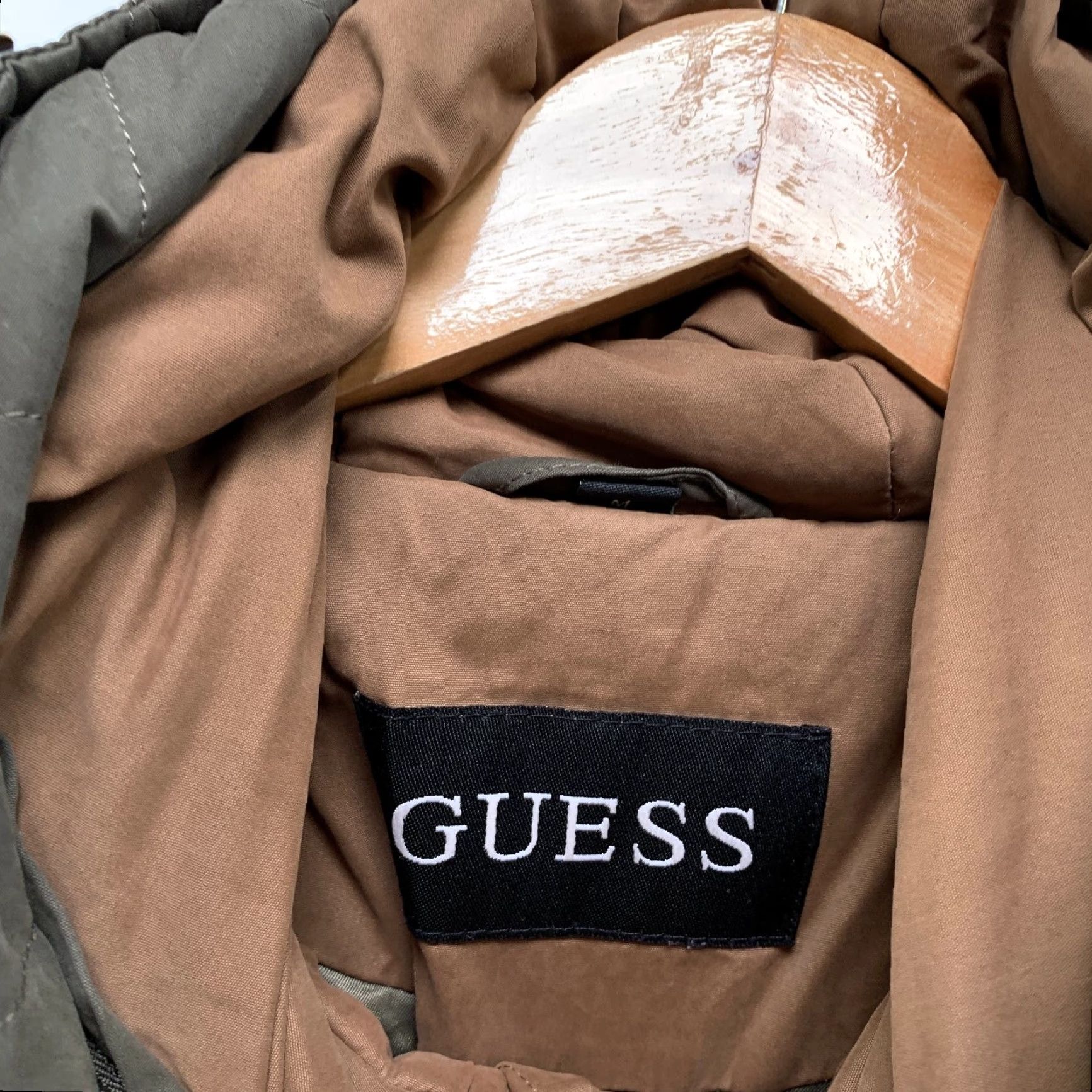 Guess GUESS Parka Jacket Coat Women M Olive Green Hooded Zip Snap Insulated Winter Jacket - 90s? Size M / US 6-8 / IT 42-44 - 3 Thumbnail