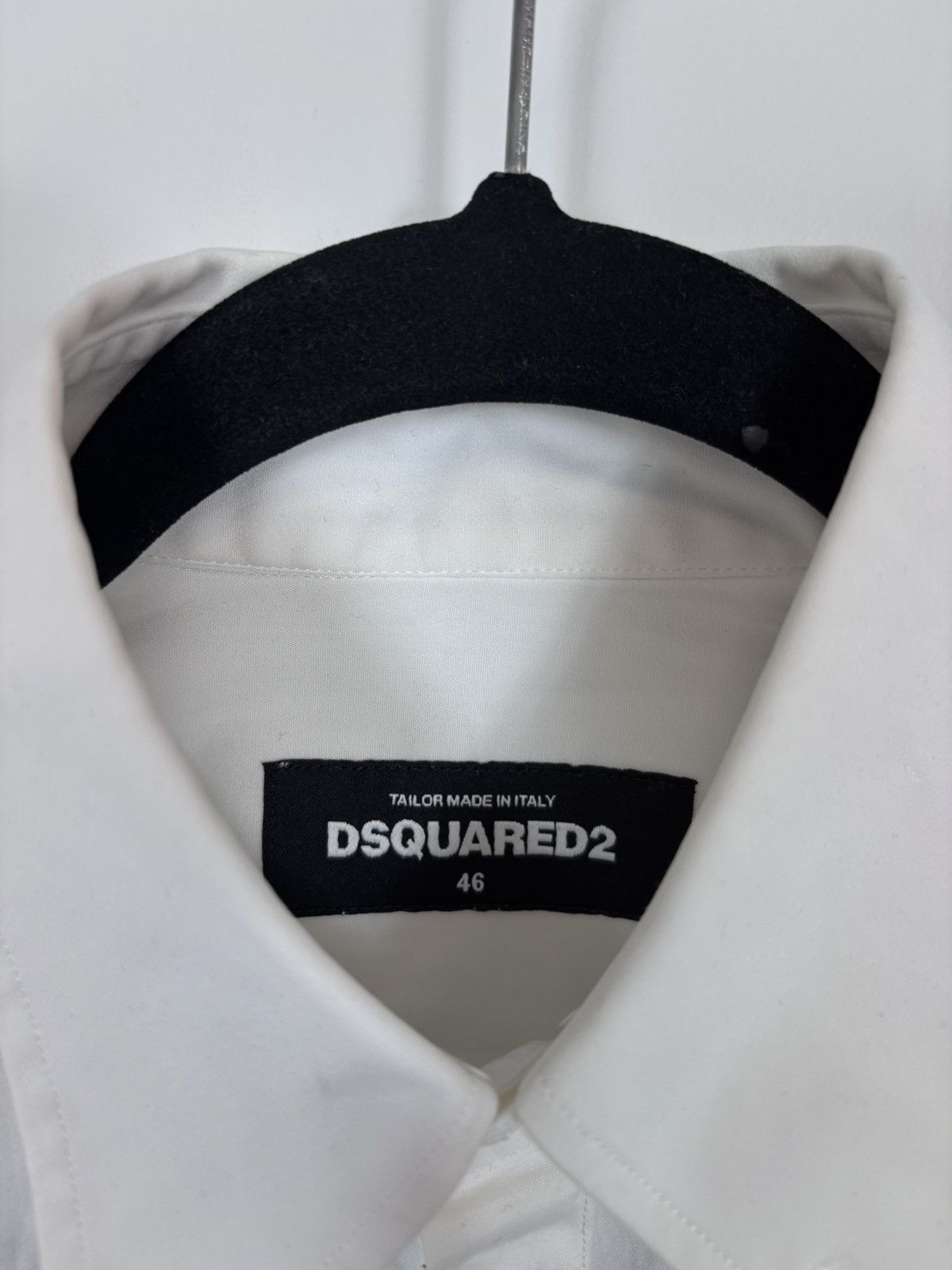 Dsquared2 Dsquared2 Men’s White Button Up Long Sleeve Dress Shirt Size US S / EU 44-46 / 1 - 14 Thumbnail