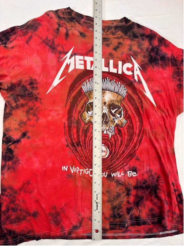 Metallica Men's Metallica T-Shirt Size L Red Black Tie Dye Size US L / EU 52-54 / 3 - 4 Thumbnail