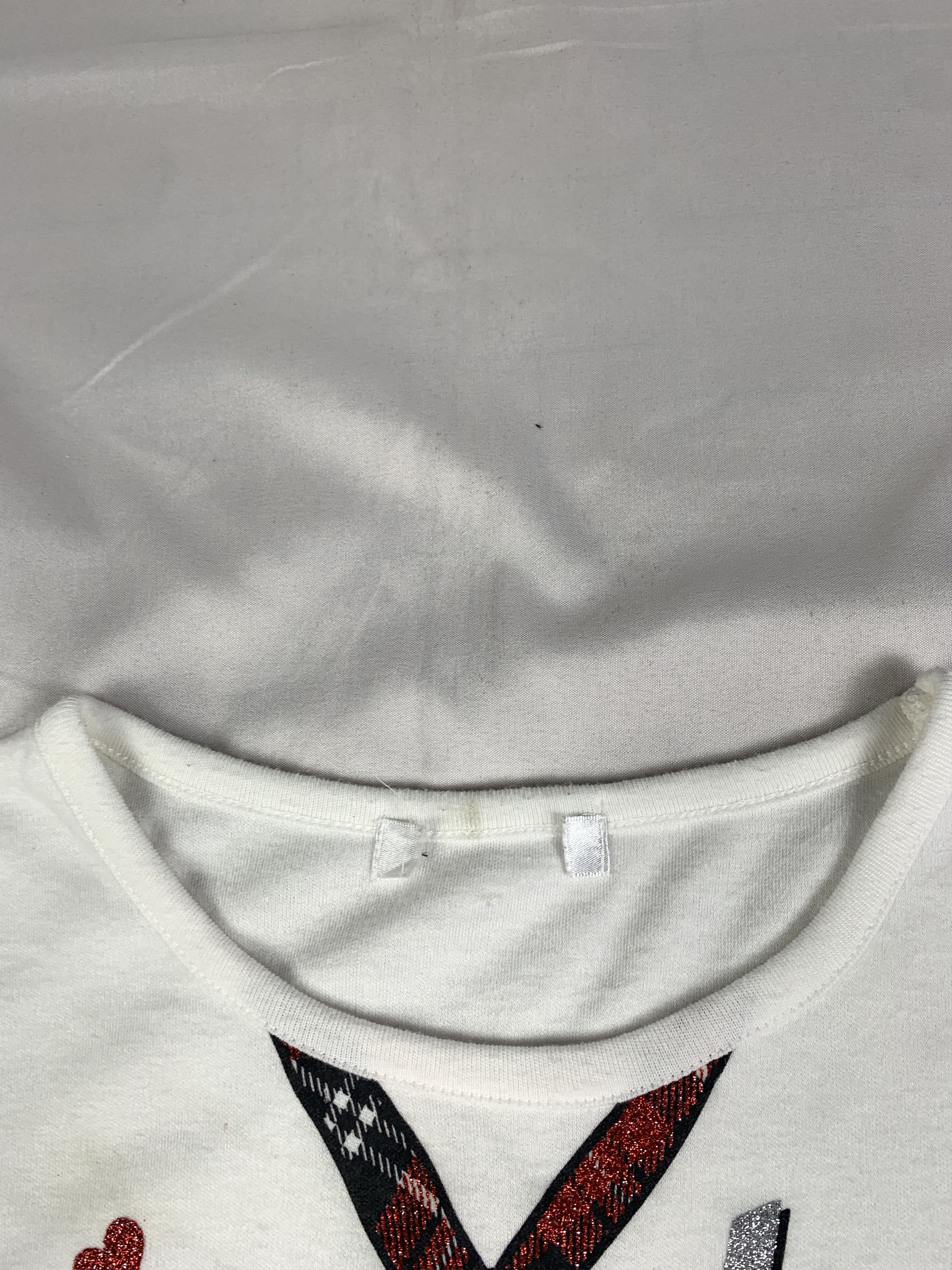 Japanese Brand Cute Pop Tie Print White Extra Hem Longsleeve Tee (M) Size M / US 6-8 / IT 42-44 - 6 Thumbnail