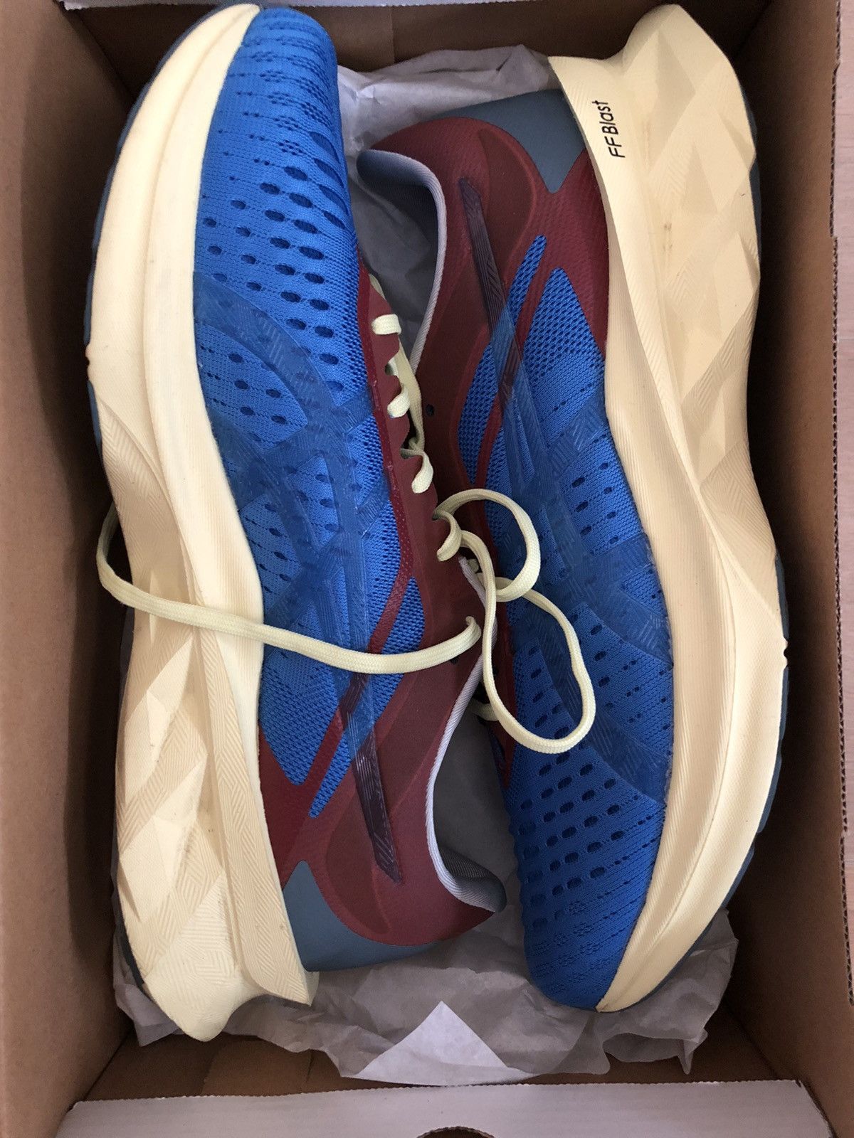 image of Affix Works x Asics Affix Novablast Shoes in Blue, Men's (Size 9)