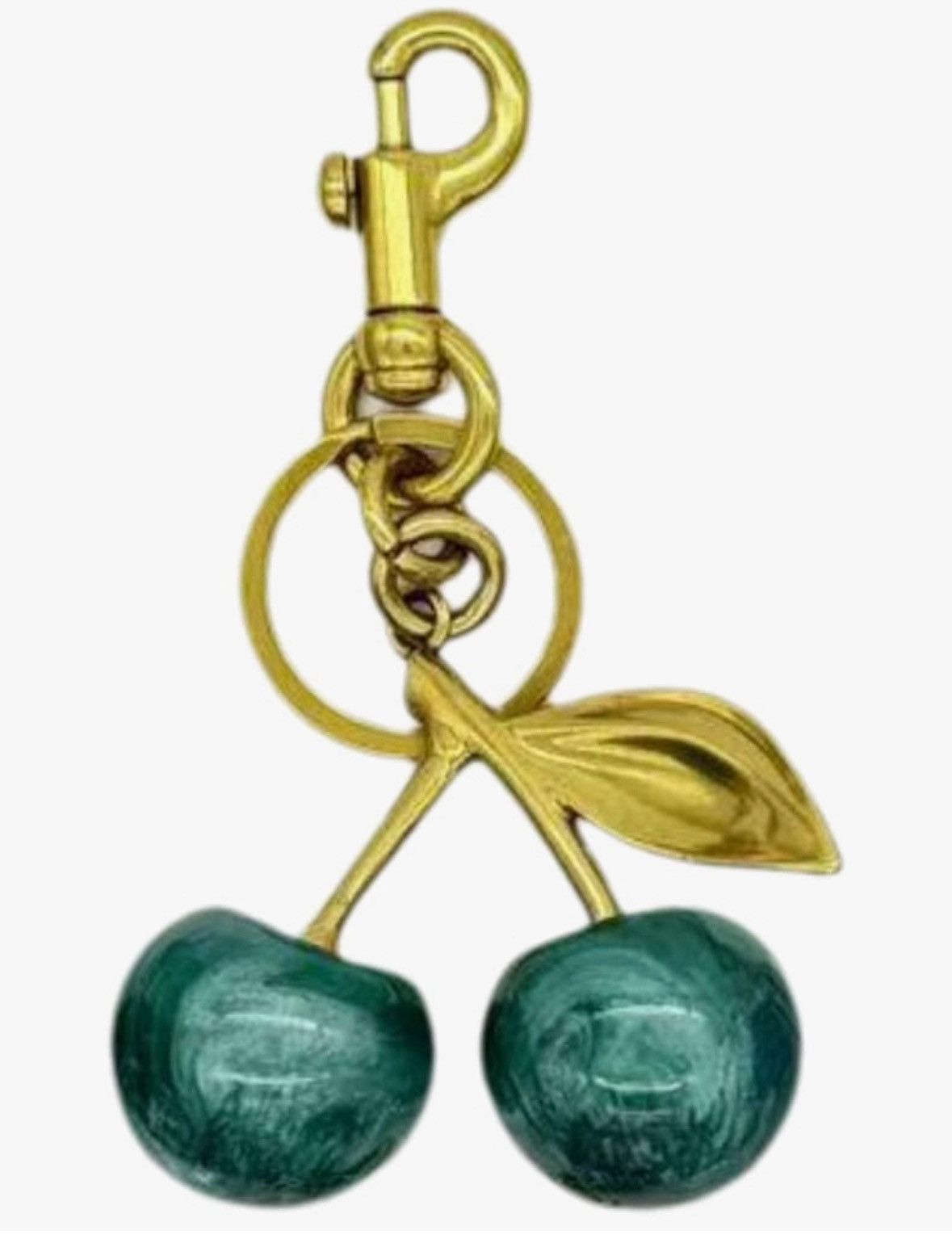 Other Emerald Gold Cherry Bag Charm or Keyring Pendant Size ONE SIZE - 3 Thumbnail
