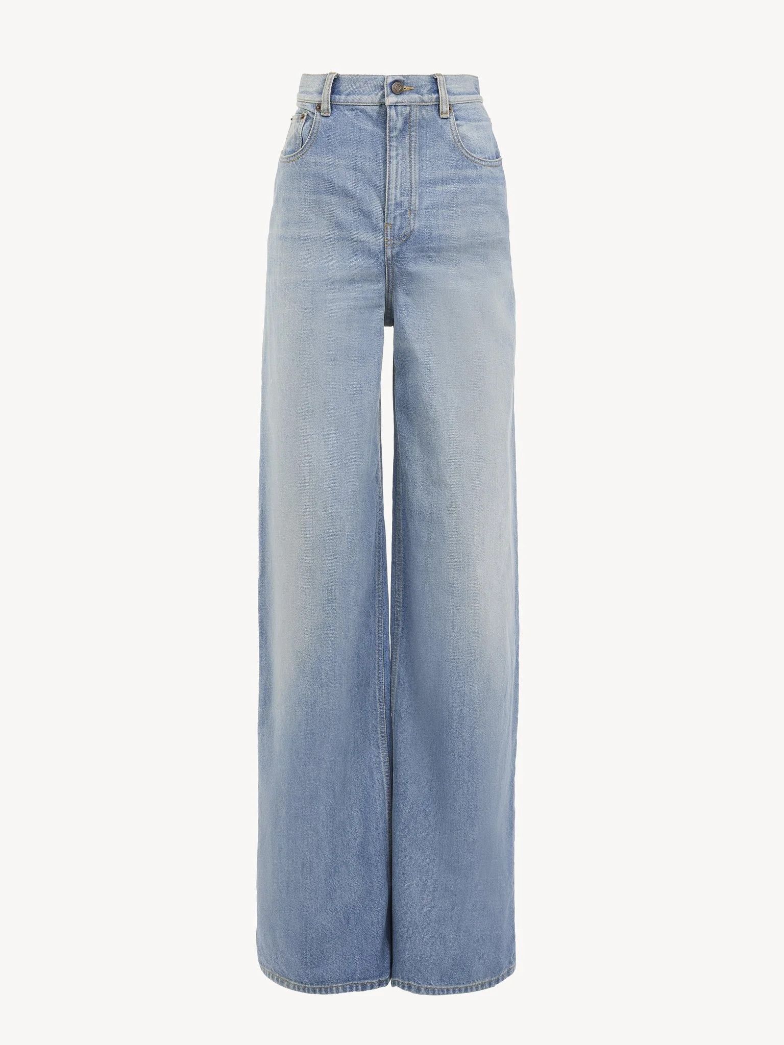 Chloe o1loc1c10326 High-Rise Flare Jeans in Iced Blue Size 25" / US 0 / IT 36 - 1 Thumbnail