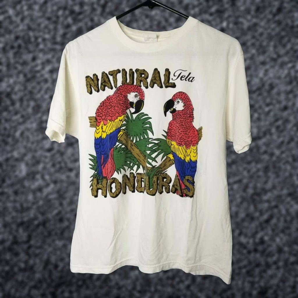 Vintage VINTAGE Unbranded Ivory Jazz Parrot Birds Travel T-Shirt Men’s M Cotton Blend Graphic Print Retro Size US M / EU 48-50 / 2 - 1 Thumbnail
