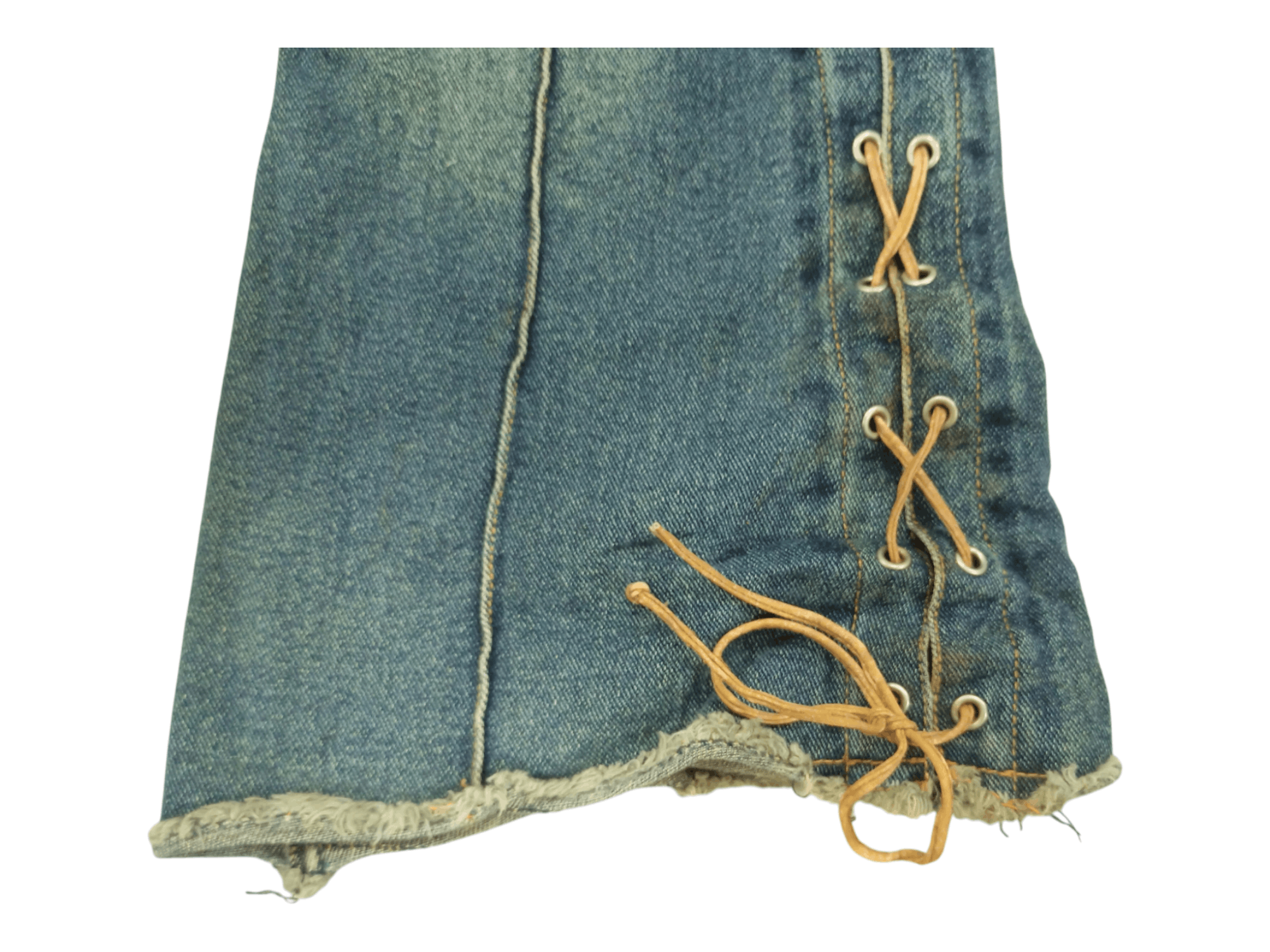 Jouex Aux Echecs Lace Up Mud Mad Flared Jeans