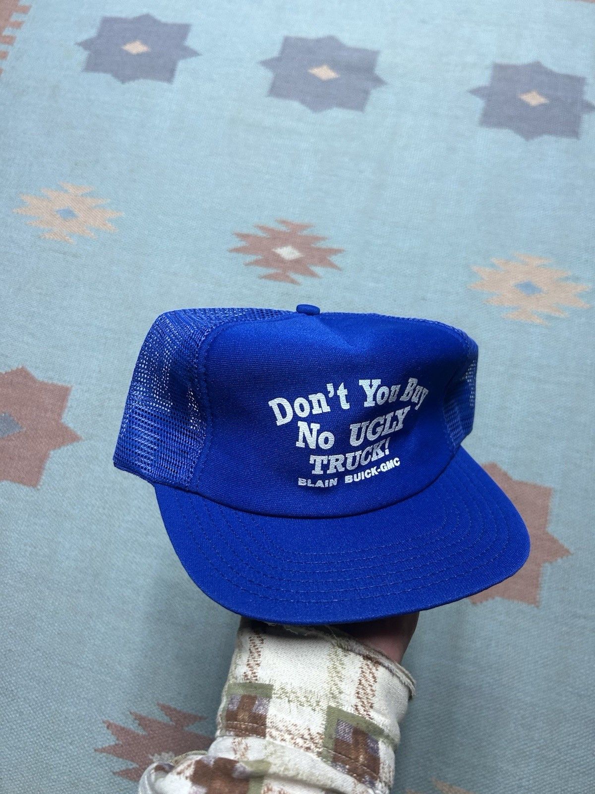 Vintage 80s trucker hat don’t you buy no ugly truck Buick GMC USA Size ONE SIZE - 1 Thumbnail