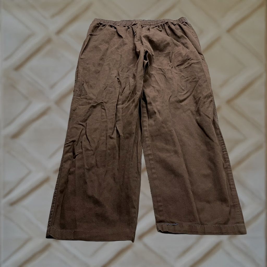 Vintage Unbranded Pants Womens Plus 40 Brown Classic Fit Straight Ladies Slacks 40x31 Size 27" / US 4 / IT 40 - 1 Thumbnail