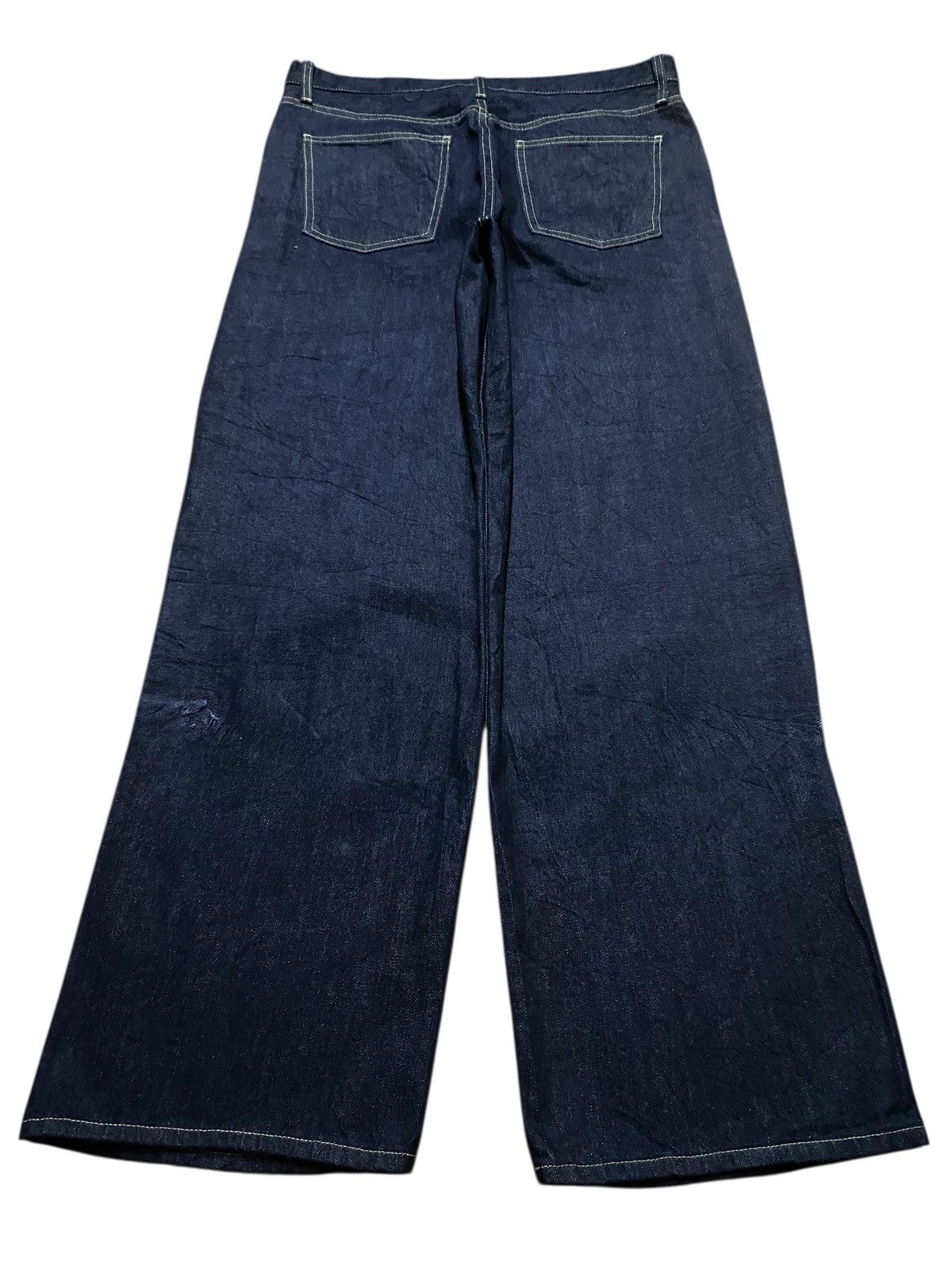 Uniqlo Vintage Japanese Brand Uniqlo Navy Blue Super Baggy Jeans Size US 34 / EU 50 - 2 Thumbnail