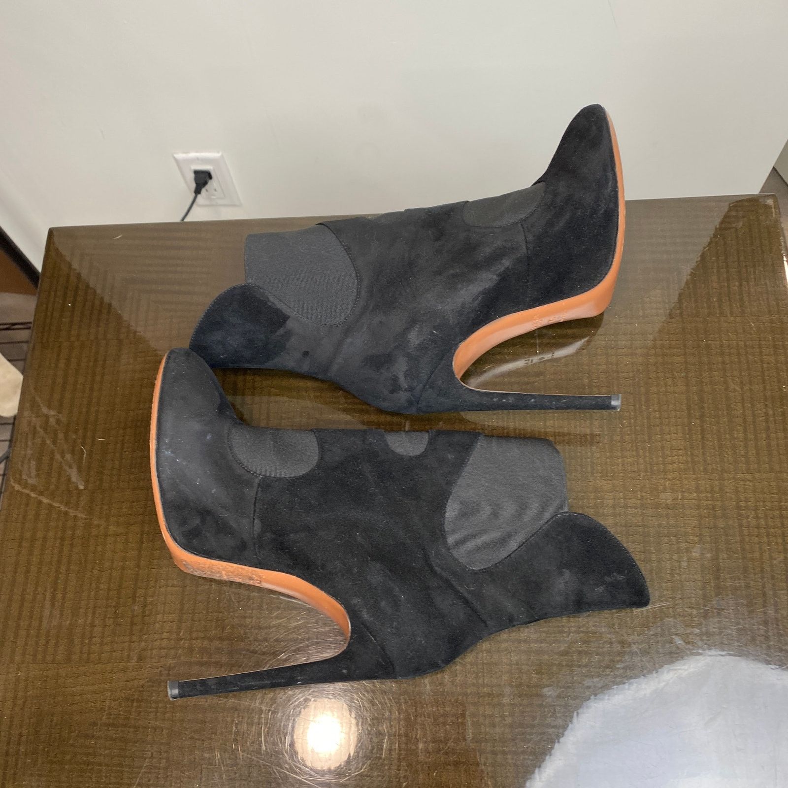 Alaia Alaia Suede Geo Booties Stiletto Heels Women's 40 US 9 Size US 9 / IT 39 - 6 Thumbnail