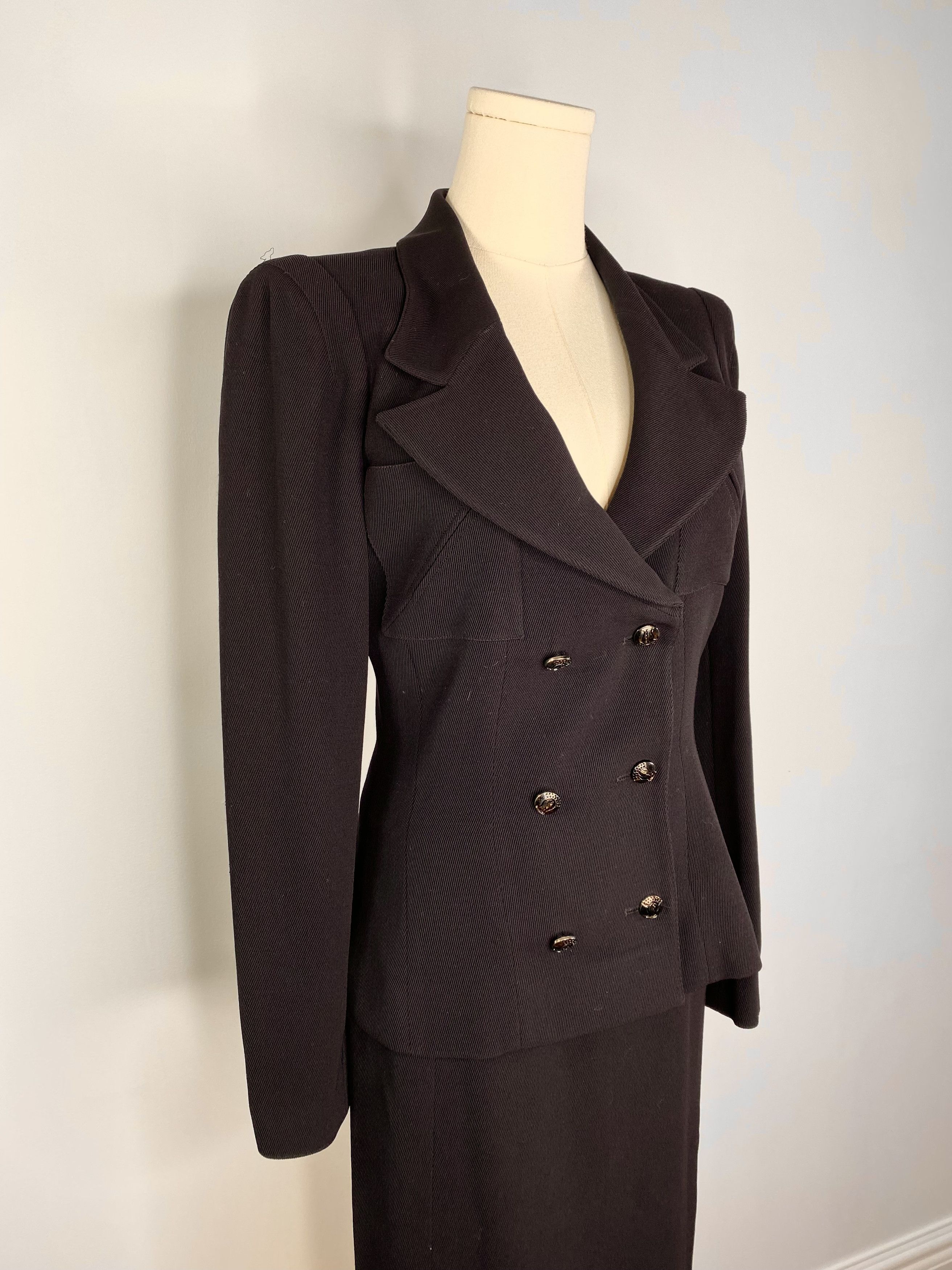 Karl Lagerfeld Karl Lagerfield x Hot Renfrew - Black Skirt Suit Set Size XS / US 0-2 / IT 36-38 - 3 Thumbnail