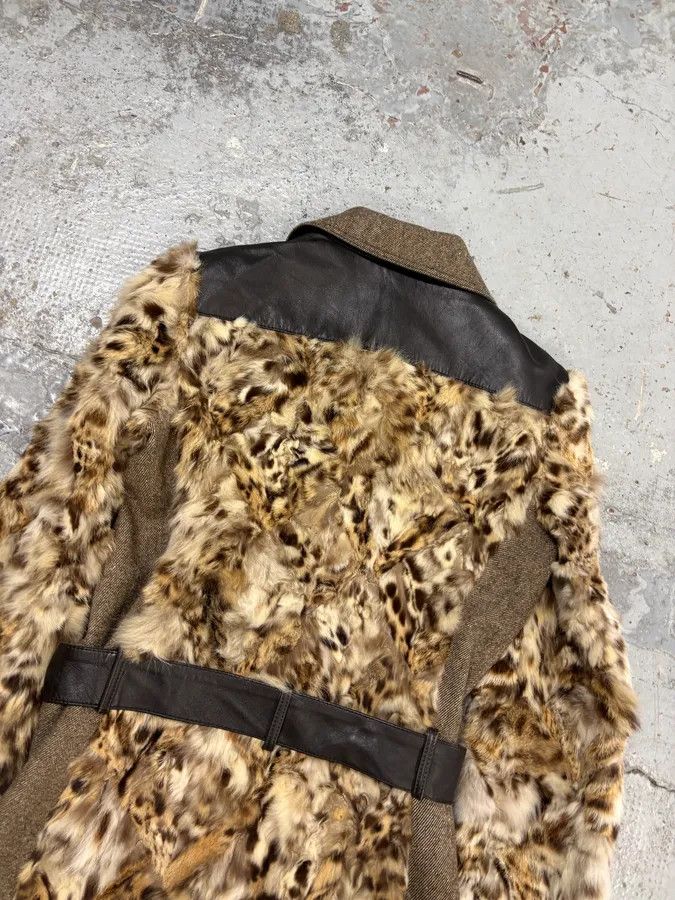 Dolce & Gabbana AW2005 Dolce & Gabbana Beige Mixed Media Leopard Fur Coat Size S / US 4 / IT 40 - 8 Thumbnail
