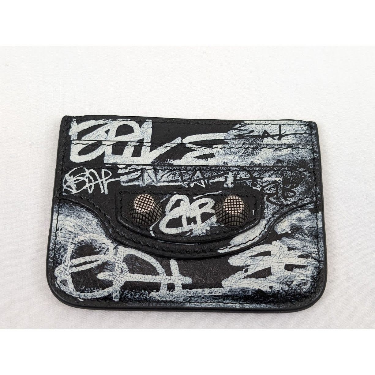 Balenciaga o1rshd1 Q:3 / Size:OS/Arena Lamb Graffiti Cagole Card Holder Size ONE SIZE - 2 Thumbnail