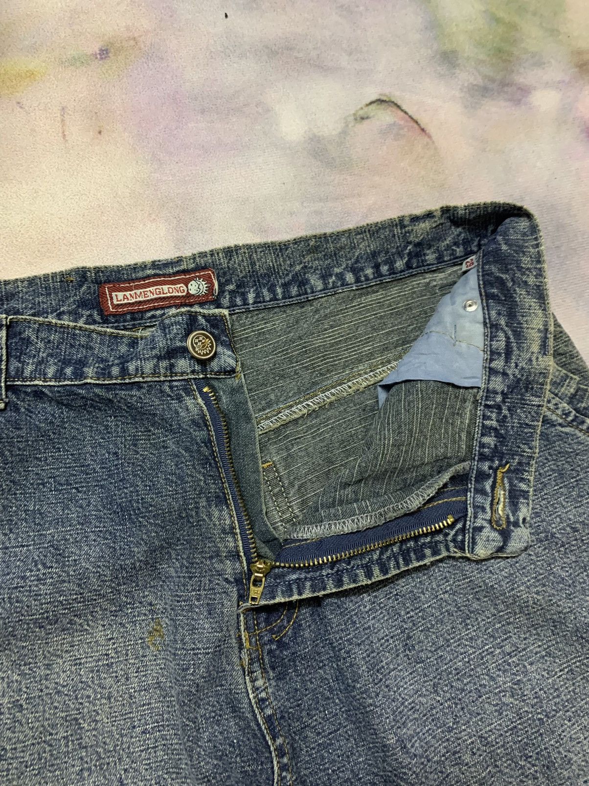 Hysteric Glamour Flare Japanese Brand LANMENGLONG Washed Denim Loose Size US 32 / EU 48 - 7 Thumbnail