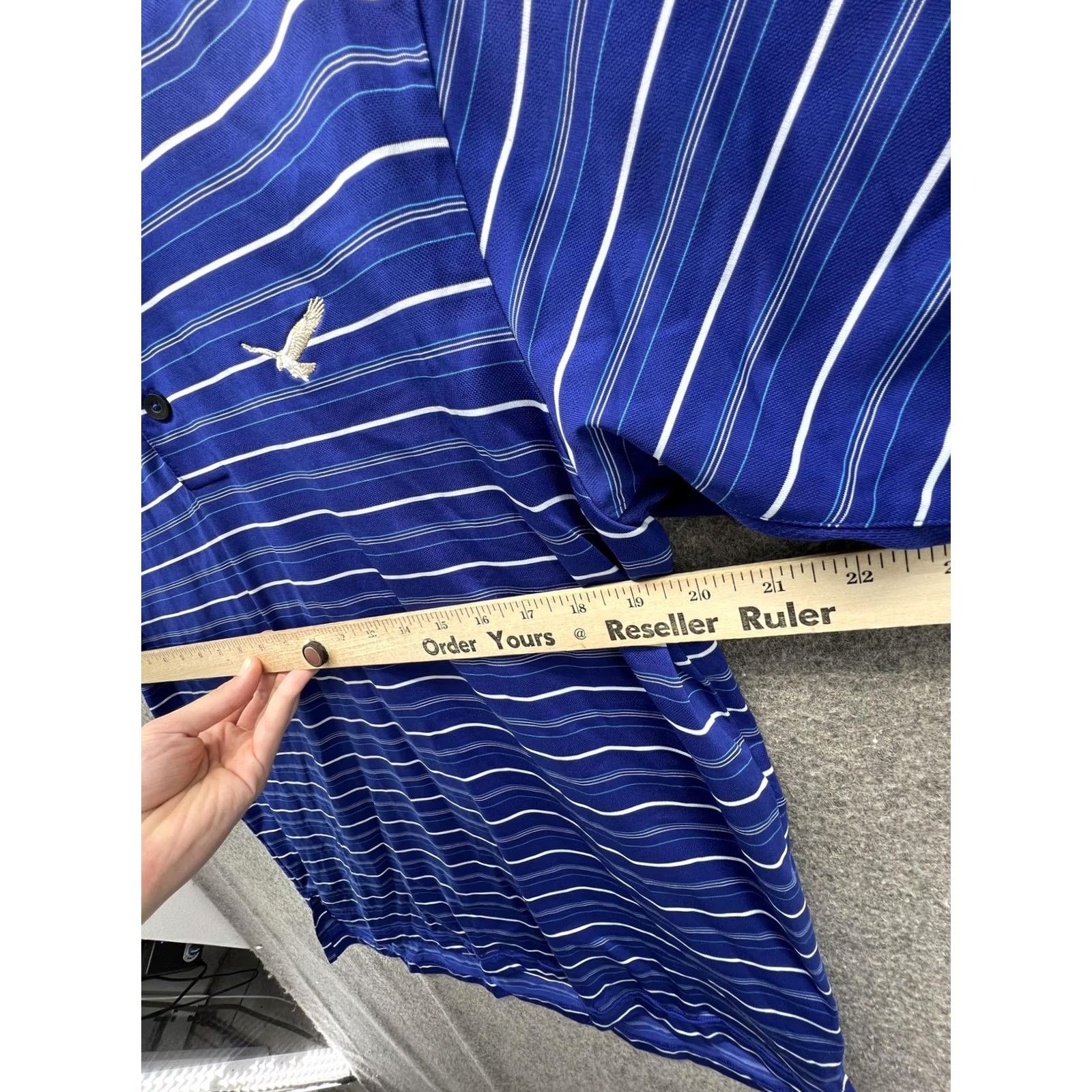 Adidas Adidas Climacool Polo Shirt Mens M Blue Stripe Golf Performance Shirt Size US M / EU 48-50 / 2 - 3 Thumbnail