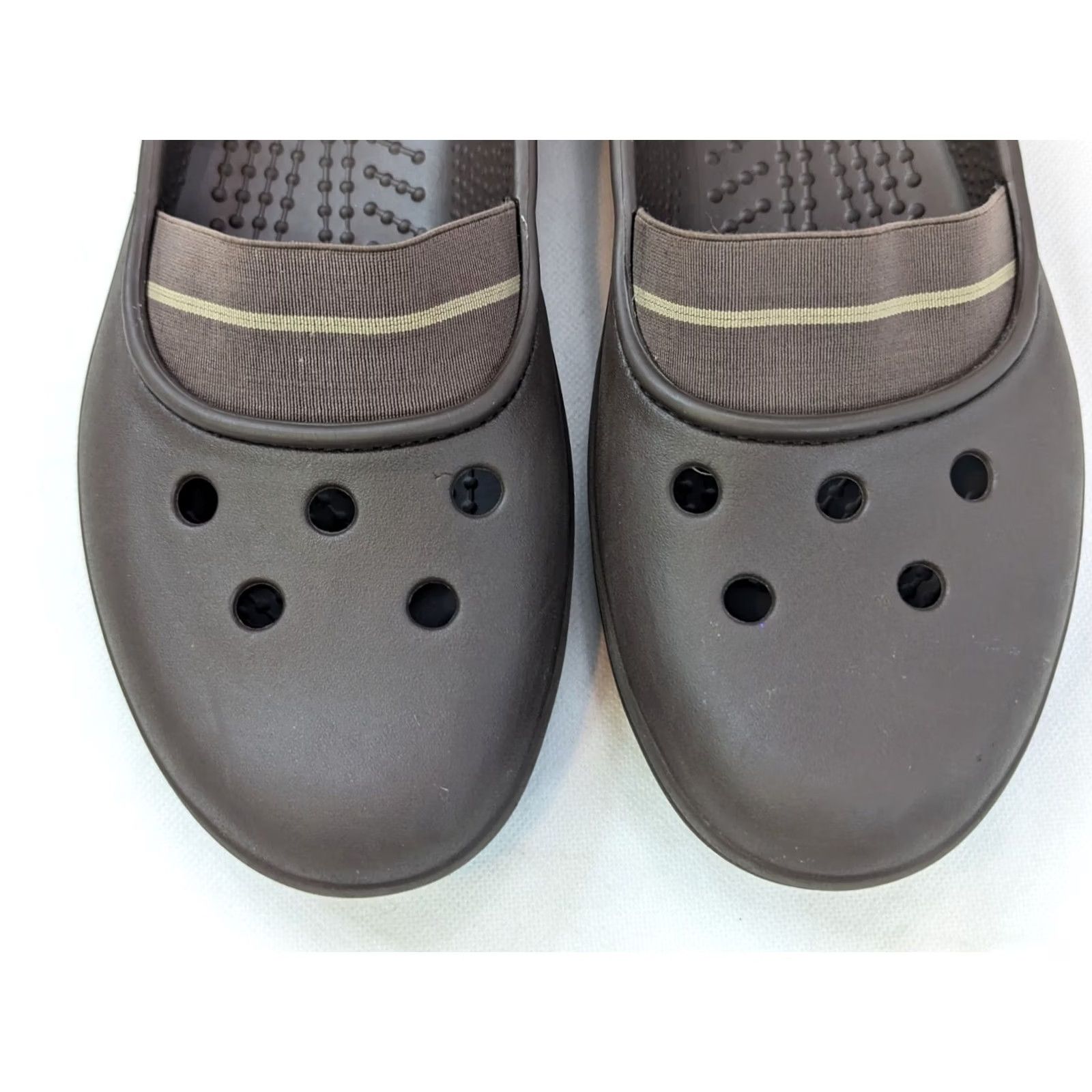 Crocs Crocs Juneau Brown Elastic Vamp Flats Women 10 Slip On Comfort Closed Toe Casual Shoes Womens Shoes Slips-On Brown Crocs Juneau Size US 10 / IT 40 - 5 Thumbnail