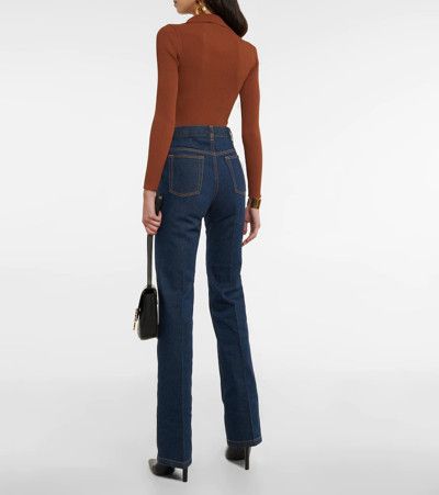 Saint Laurent Paris o1s1wg110924 Clyde Jeans in Medium Rinse Denim in Blue Size 25" / US 0 / IT 36 - 3 Thumbnail