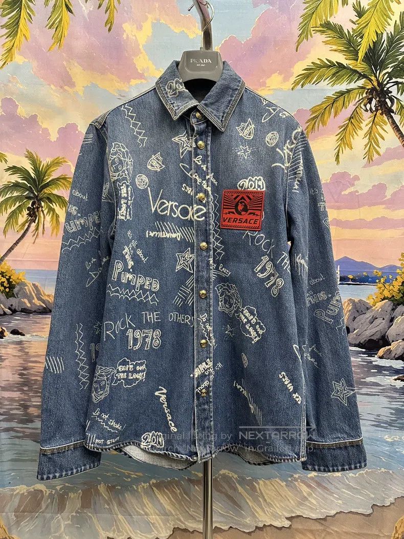 Versace Versace Main line shirt denim jacket Size US XS / EU 42 / 0 - 1 Thumbnail