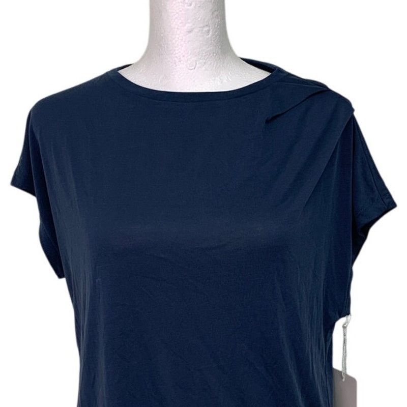 Worthington New Worthington Womens XS Blue Crew Neck Tee Shirt Top Size XS / US 0-2 / IT 36-38 - 2 Thumbnail