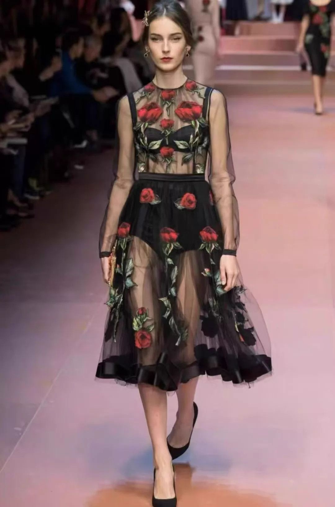 Dolce & Gabbana DG Runway Full Embroidered Tulle Dress Mint 38 Size XS / US 0-2 / IT 36-38 - 6 Thumbnail