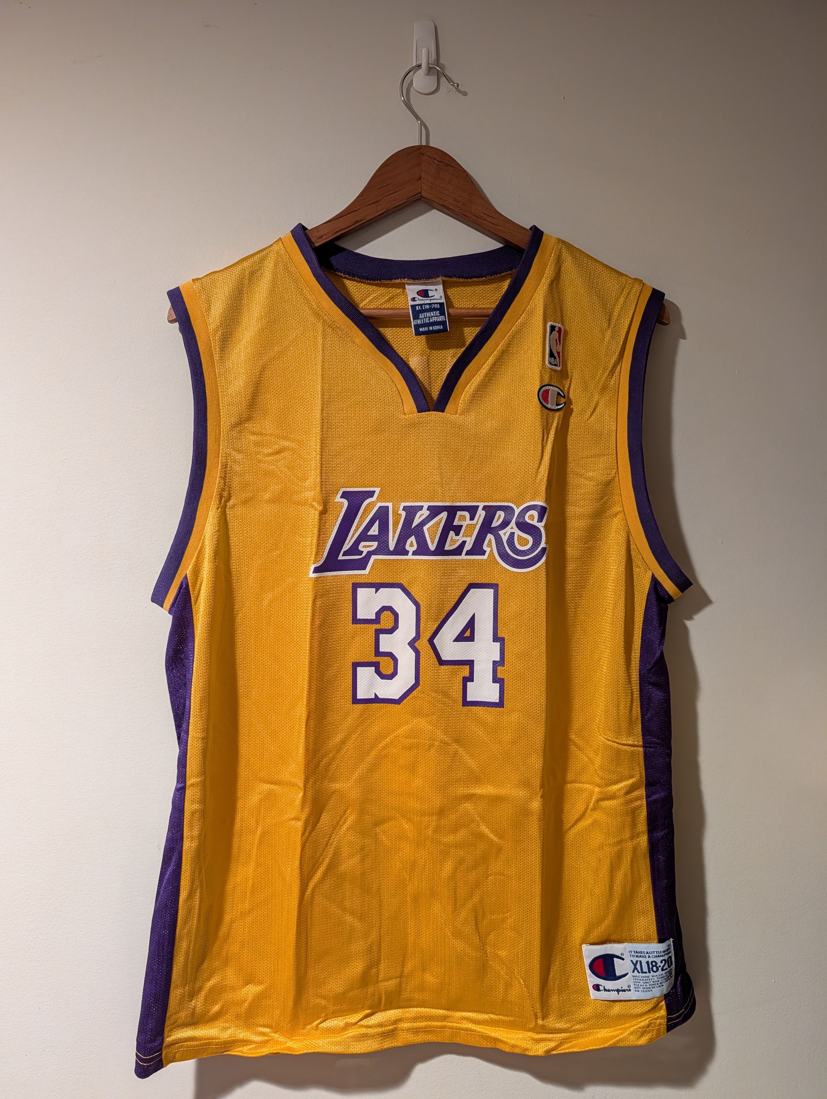 Champion Vintage Shaquille O'Neal Lakers Jersey #34 NBA Youth XL Size US XL / EU 56 / 4 - 1 Thumbnail