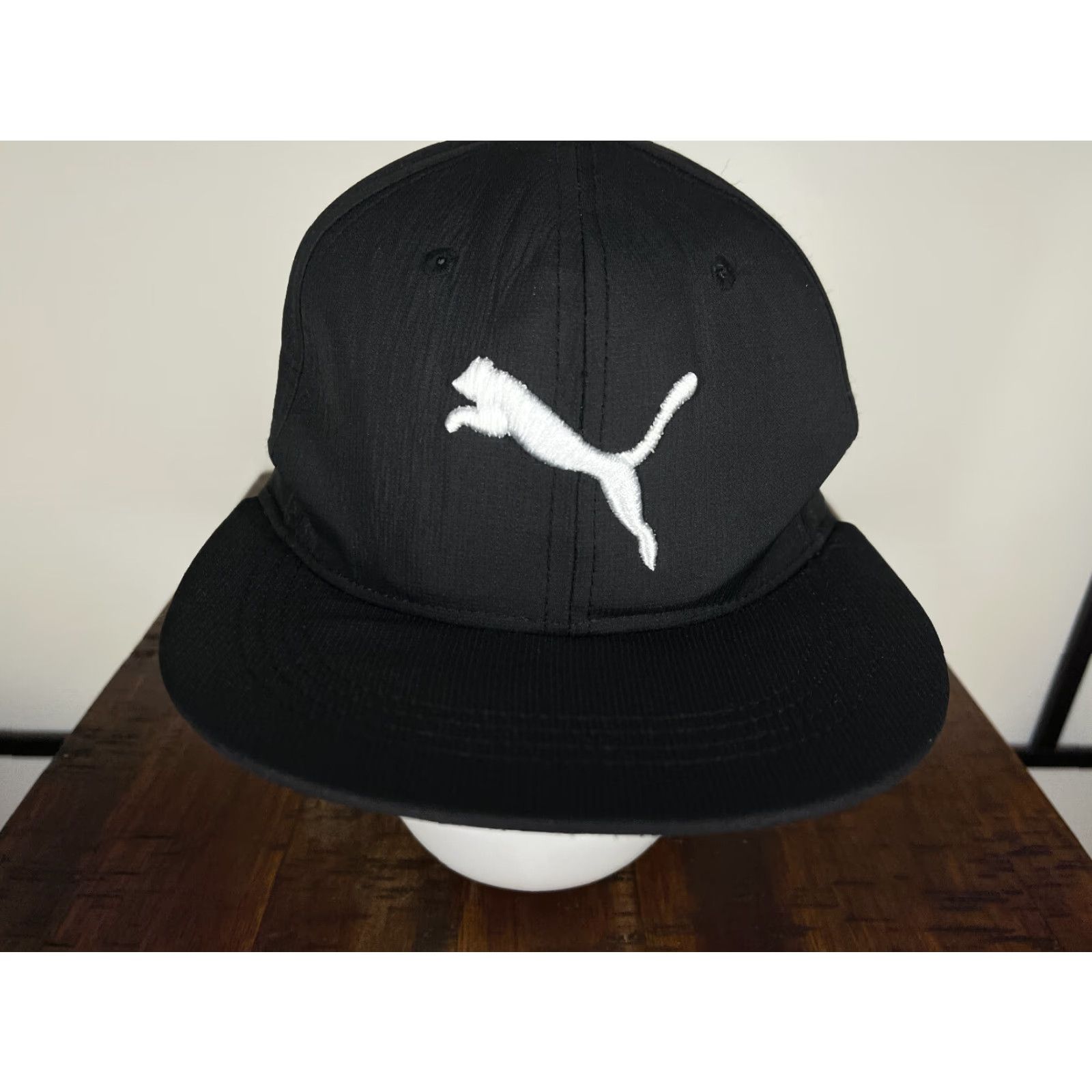 Puma PUMA Hat Cap Snap Back Adult Large Black Embroidered 100% Polyester Skate Skater Size ONE SIZE - 3 Thumbnail