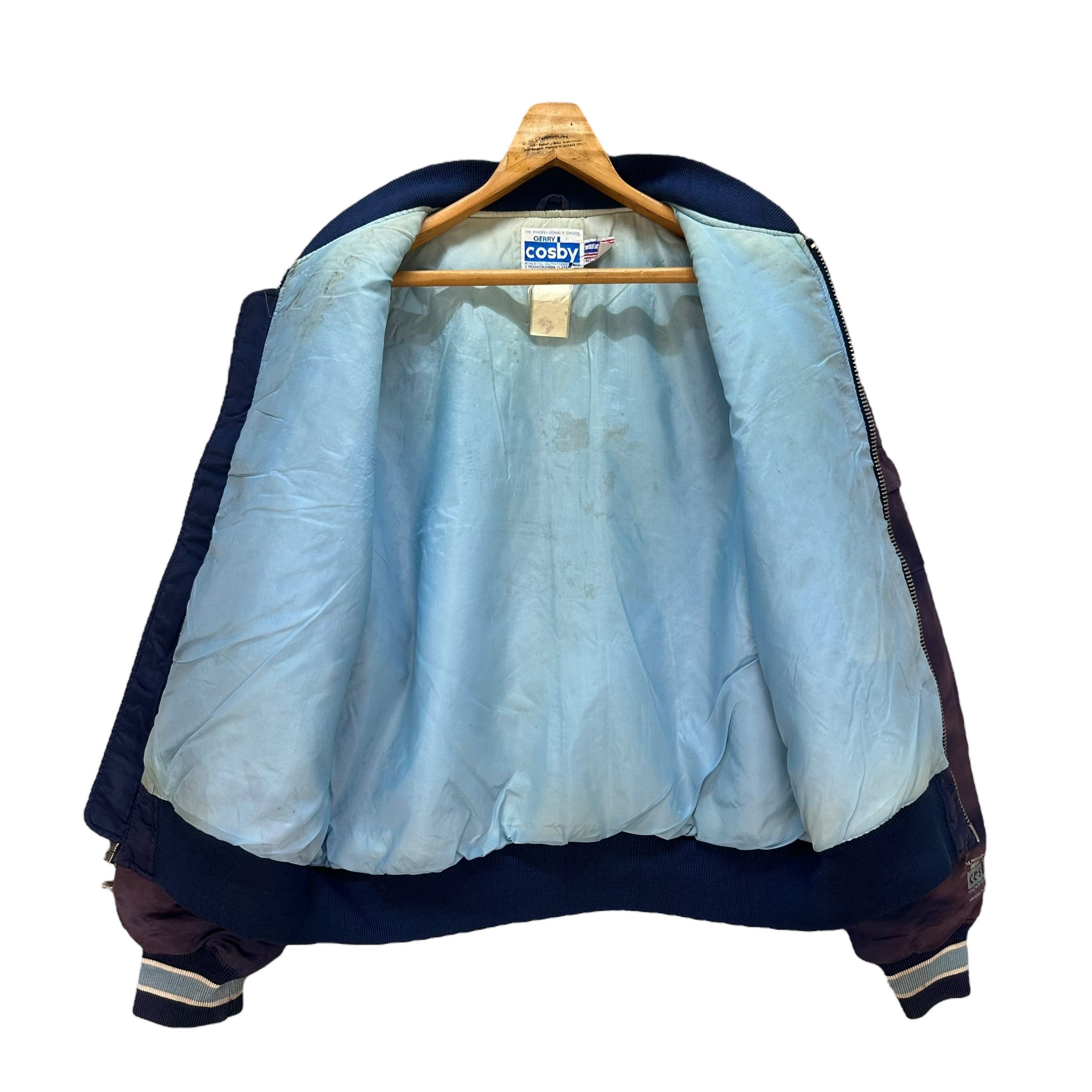Vintage 80's COSBY MSG BIG LOGO SUN FADED BOMBER JACKET #8745-024 Size US L / EU 52-54 / 3 - 16 Thumbnail
