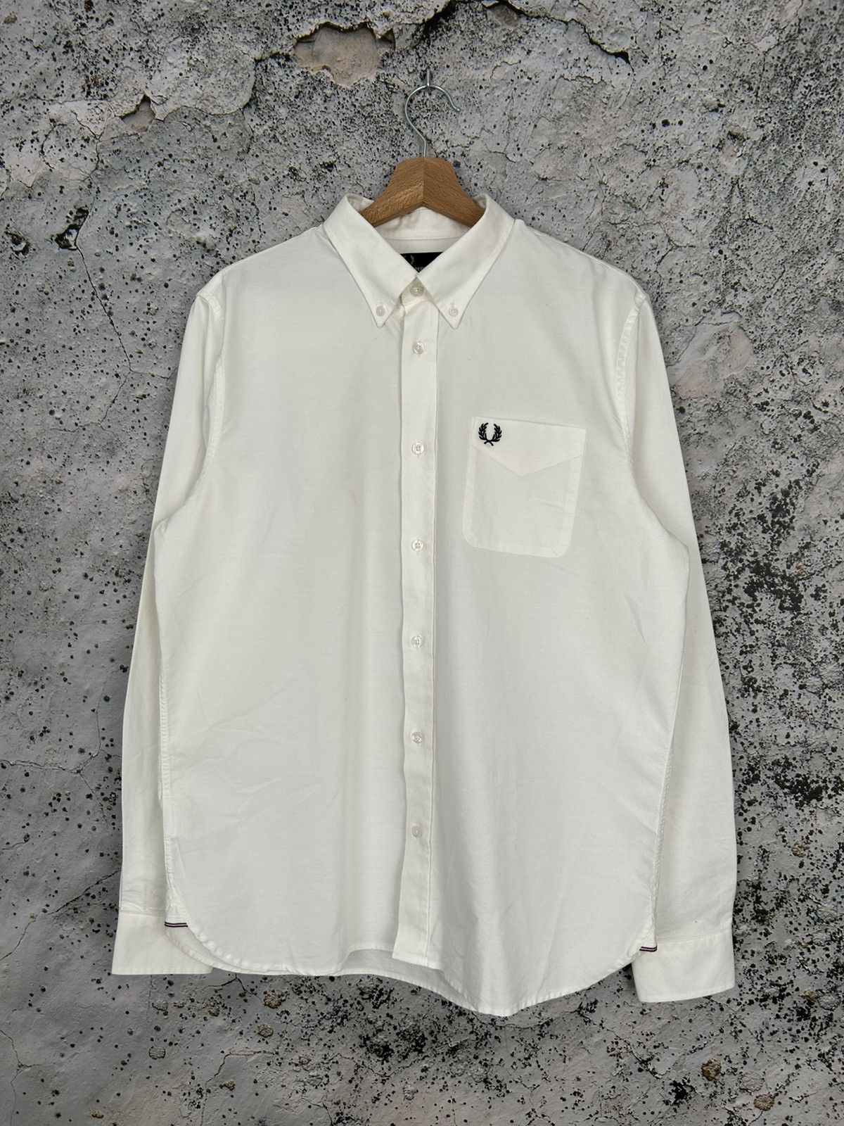 Fred Perry Vintage Fred Perry White Elegant Shirt Basic Avant Garde 90s Size US L / EU 52-54 / 3 - 1 Thumbnail