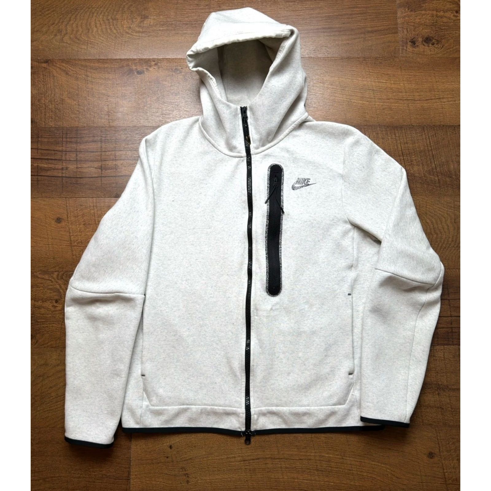 Nike Nike Tech Revival Fleece Full-Zip Grey DD4688-100 Hoodie Mens Size Medium - Vintage Condition - Good Quality - Sportswear - Sale Size US M / EU 48-50 / 2 - 2 Thumbnail