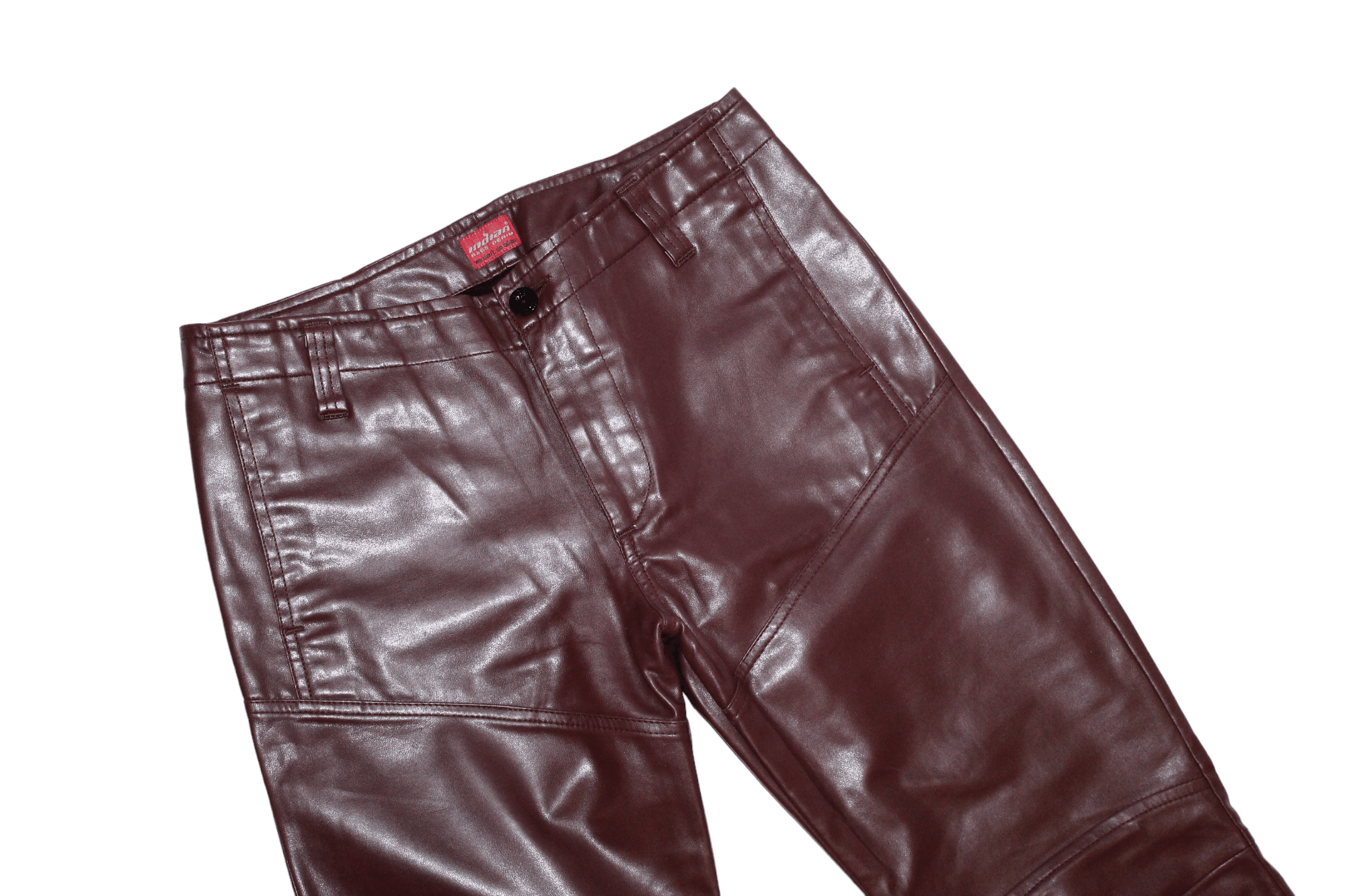 Indian Motorcycle 90s Vtg Indians Double Knee Zipper Faux Leather Biker Pants Size US 30 / EU 46 - 3 Thumbnail