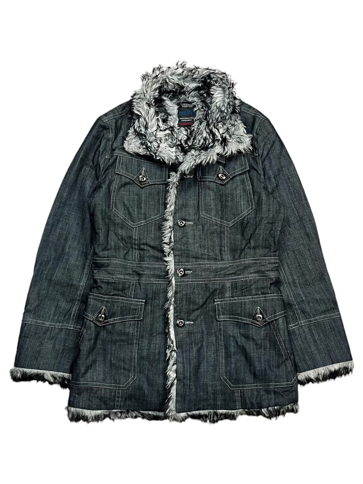 If Six Was Nine 2000s Nicole Club - Raccoon Fur Liner Jacket Size US L / EU 52-54 / 3 - 2 Thumbnail