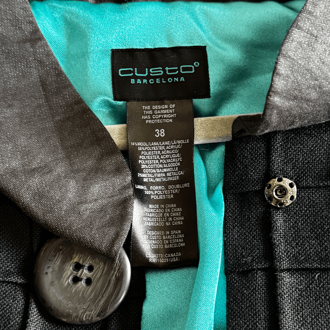 Custo Barcelona Archival Custo Barcelona Embellished Black Grid Jacket Size M / US 6-8 / IT 42-44 - 2 Thumbnail
