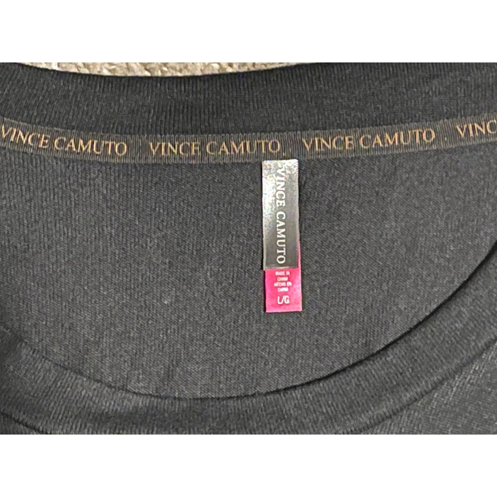 Vince Camuto Vince Camuto Womens Black Long Sleeve Pullover Sweater Size L Size L / US 10 / IT 46 - 3 Thumbnail