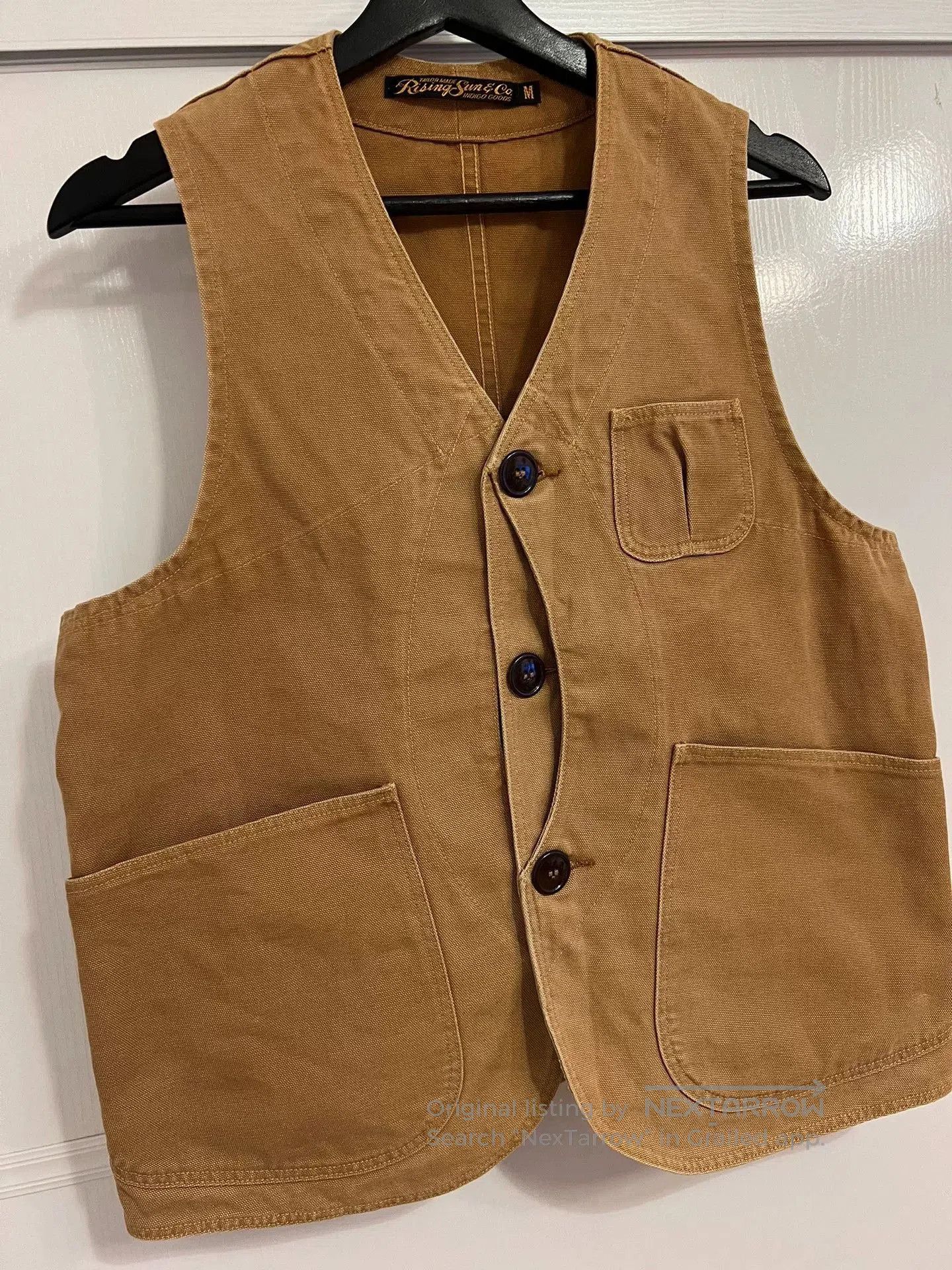 Rising Sun & Co. Rising Sun Canvas Vest in Golden Brown. Size US M / EU 48-50 / 2 - 4 Thumbnail