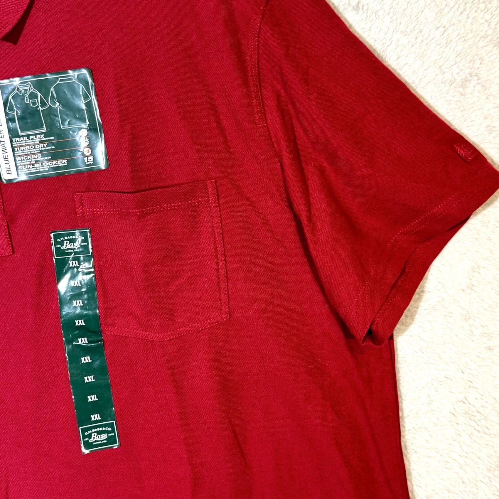 Vintage VINTAGE G.H. Bass & Co. Men’s Polo Shirt 2XL Red Cotton Short Sleeve Golf Polo Shirt Size US XXL / EU 58 / 5 - 5 Thumbnail