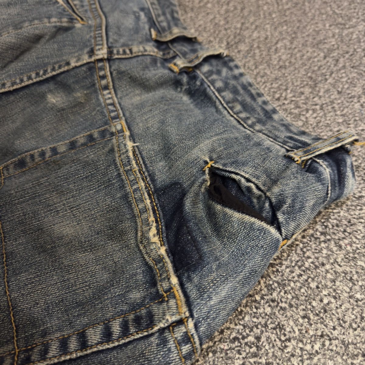 Seditionaries 🔥🇯🇵 Japanese Distressed Fiberops Thrashed Denim Size US 34 / EU 50 - 10 Thumbnail
