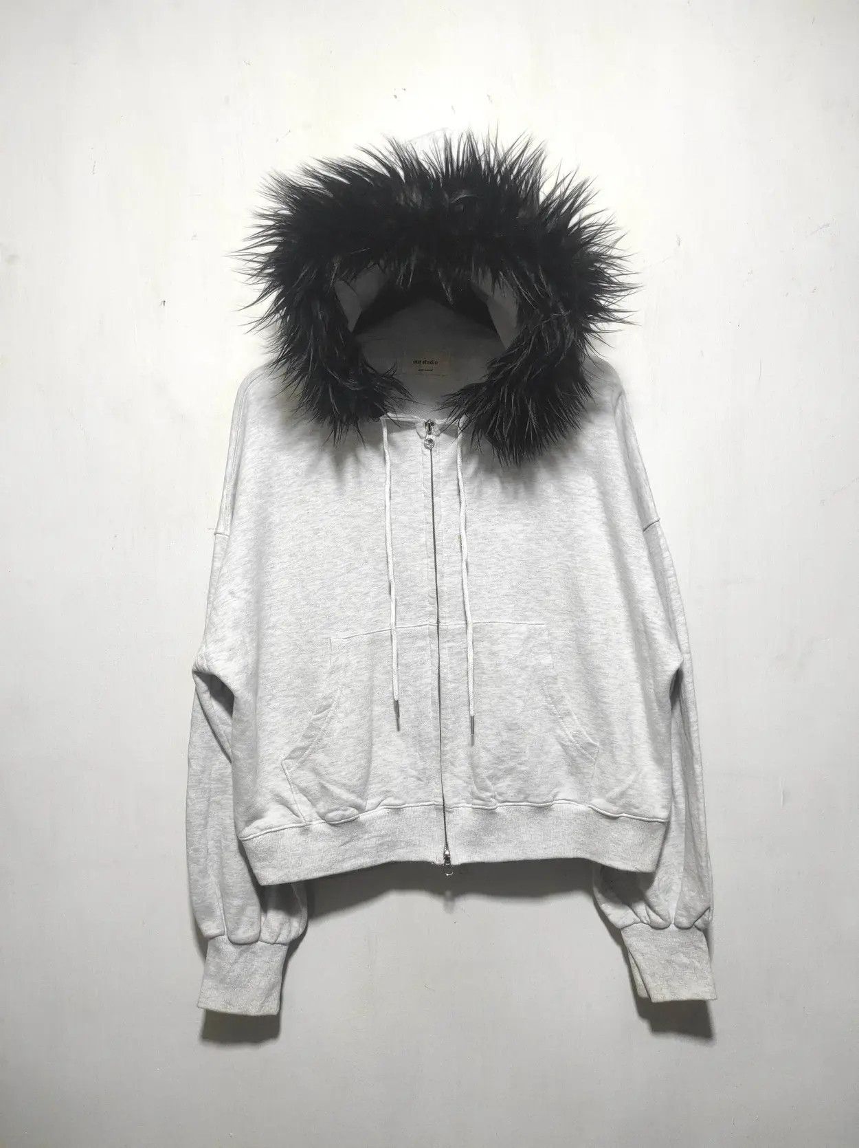 Japanese Brand Our Studio Crop Doble Zipper Fur Hoodie i6w9 lgb style Size US M / EU 48-50 / 2 - 2 Thumbnail