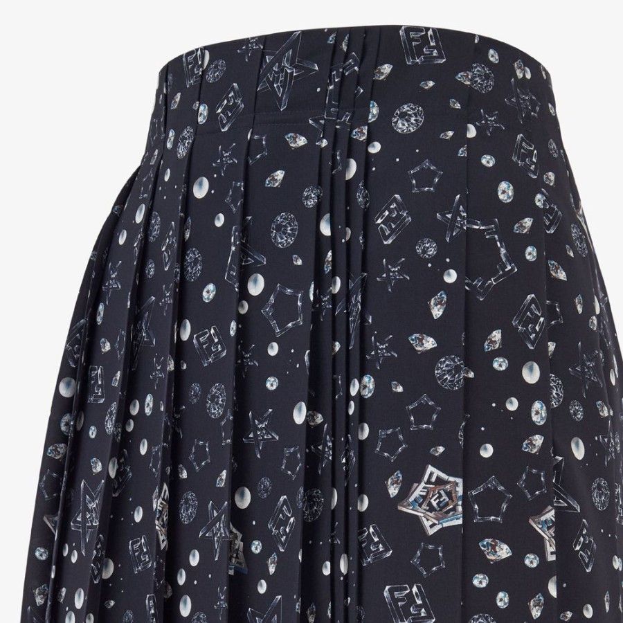 Fendi o1loc1c0824 Skirt in Blue Size 30" / US 8 / IT 44 - 3 Thumbnail