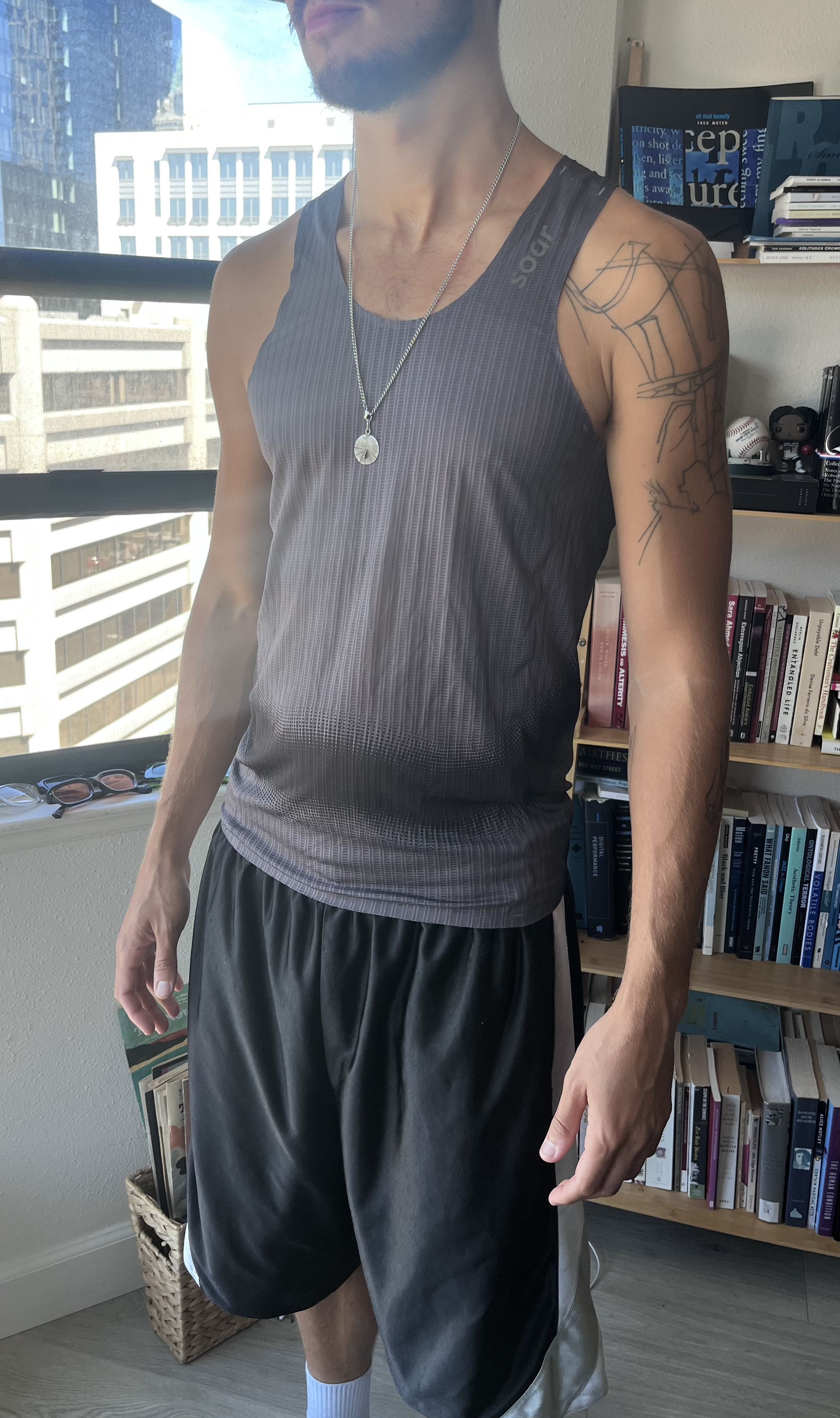 Soar Running Gray Race Tank Top