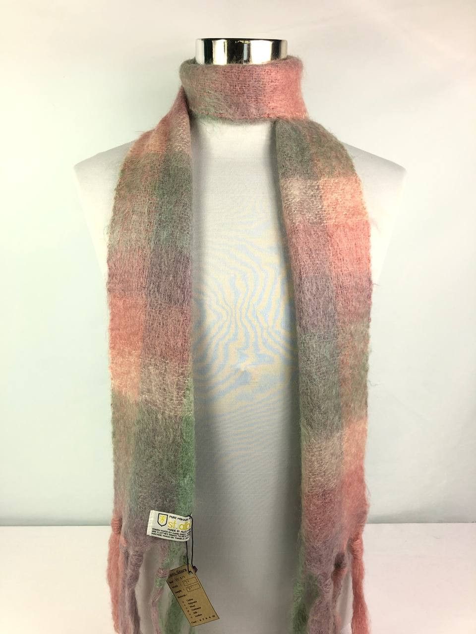 Vintage St Albans Pure Mohair Scarf / Muffler / Neckwear FS312 Size ONE SIZE - 1 Thumbnail