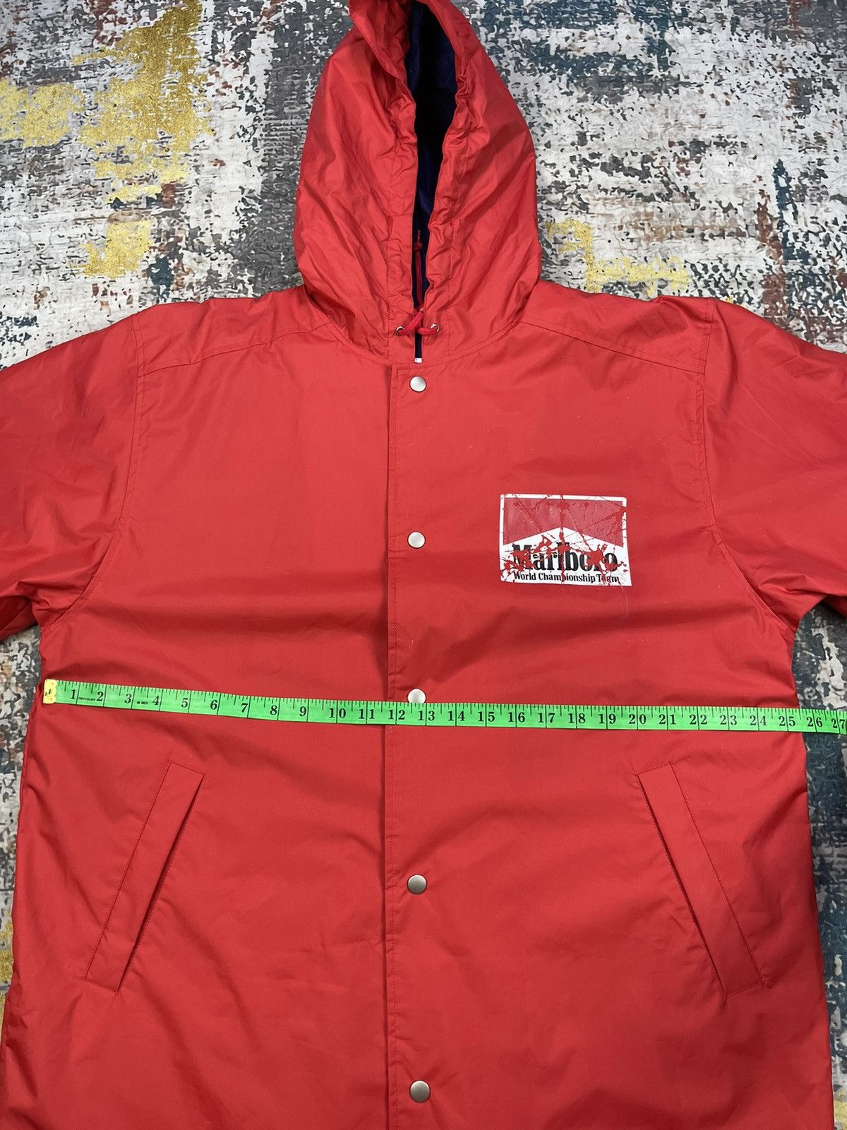 Marlboro Vintage Marlboro Warmer Fleece Lining Hooded Jacket Size US L / EU 52-54 / 3 - 10 Thumbnail