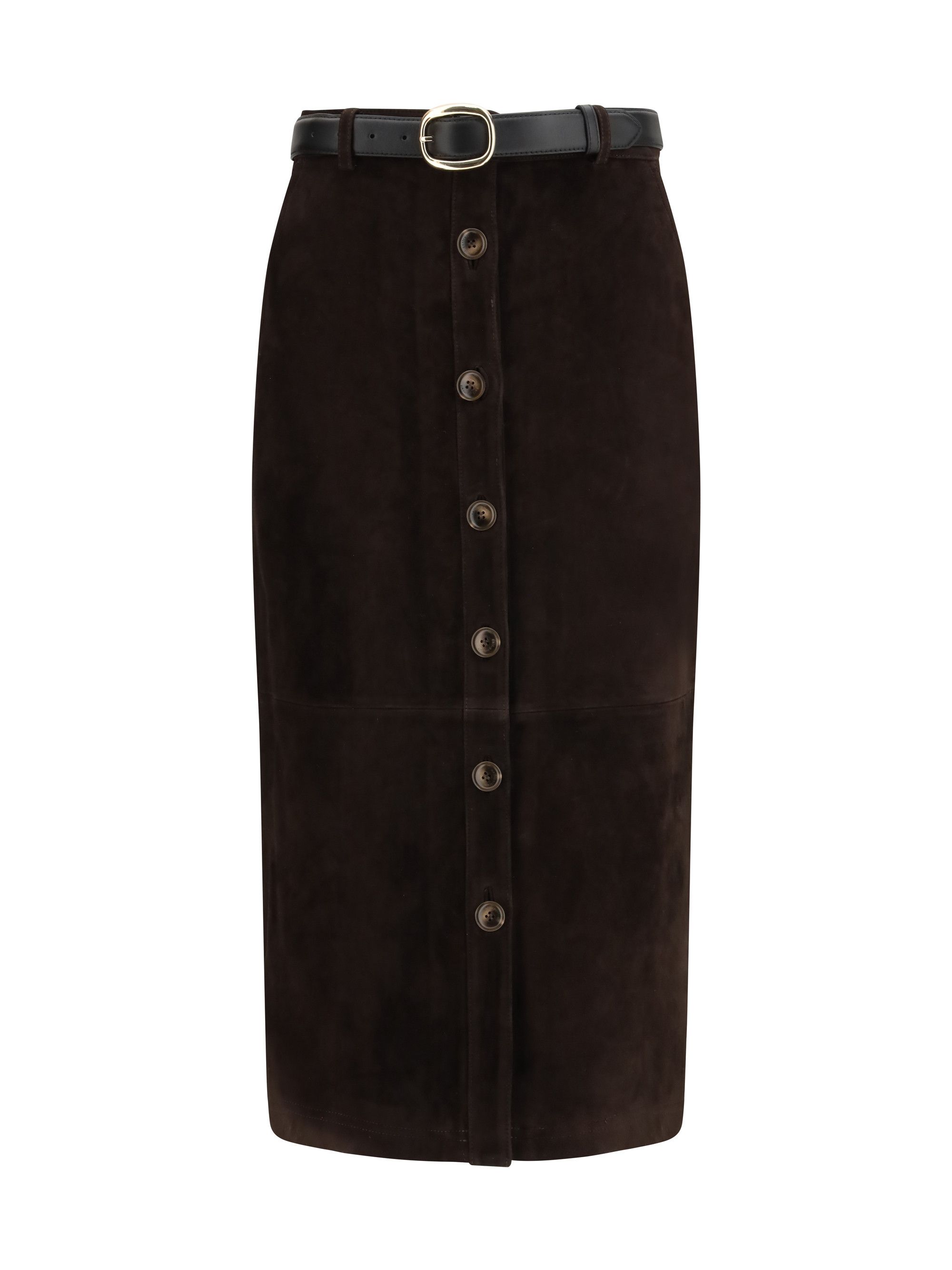 Suede Midi Skirt