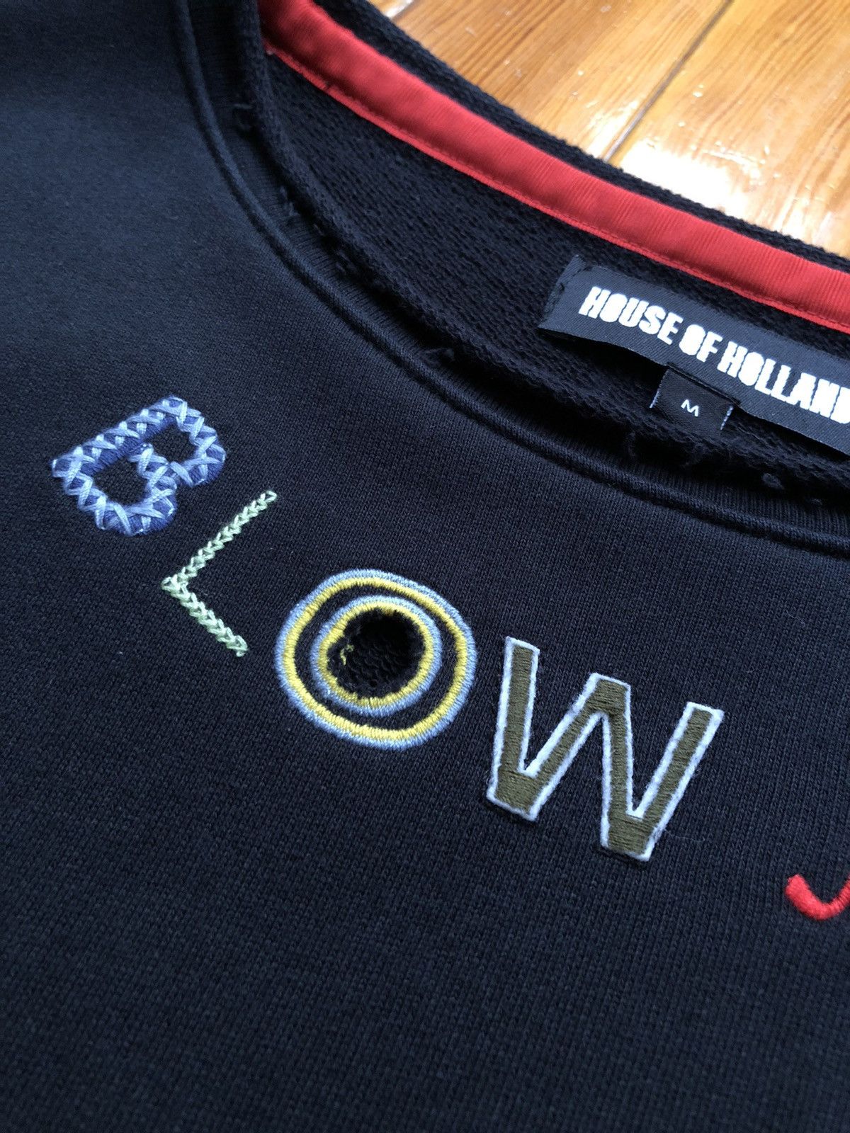 House Of Holland × Japanese Brand × Vintage House of Holland ‘BLOW ME’ Embroidered Sweatshirt Size US M / EU 48-50 / 2 - 6 Thumbnail